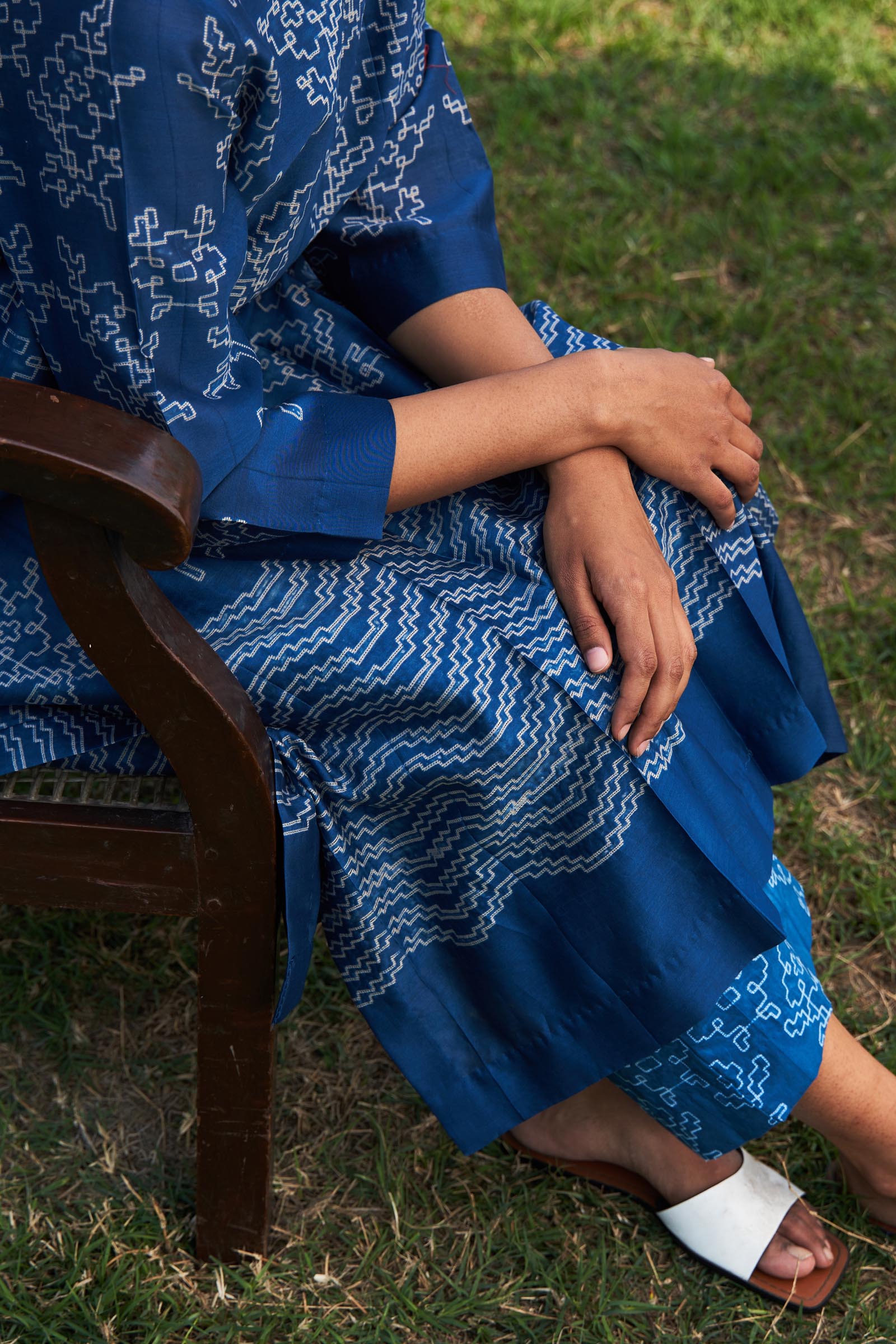 SHIBORI PLEATED TUNIC