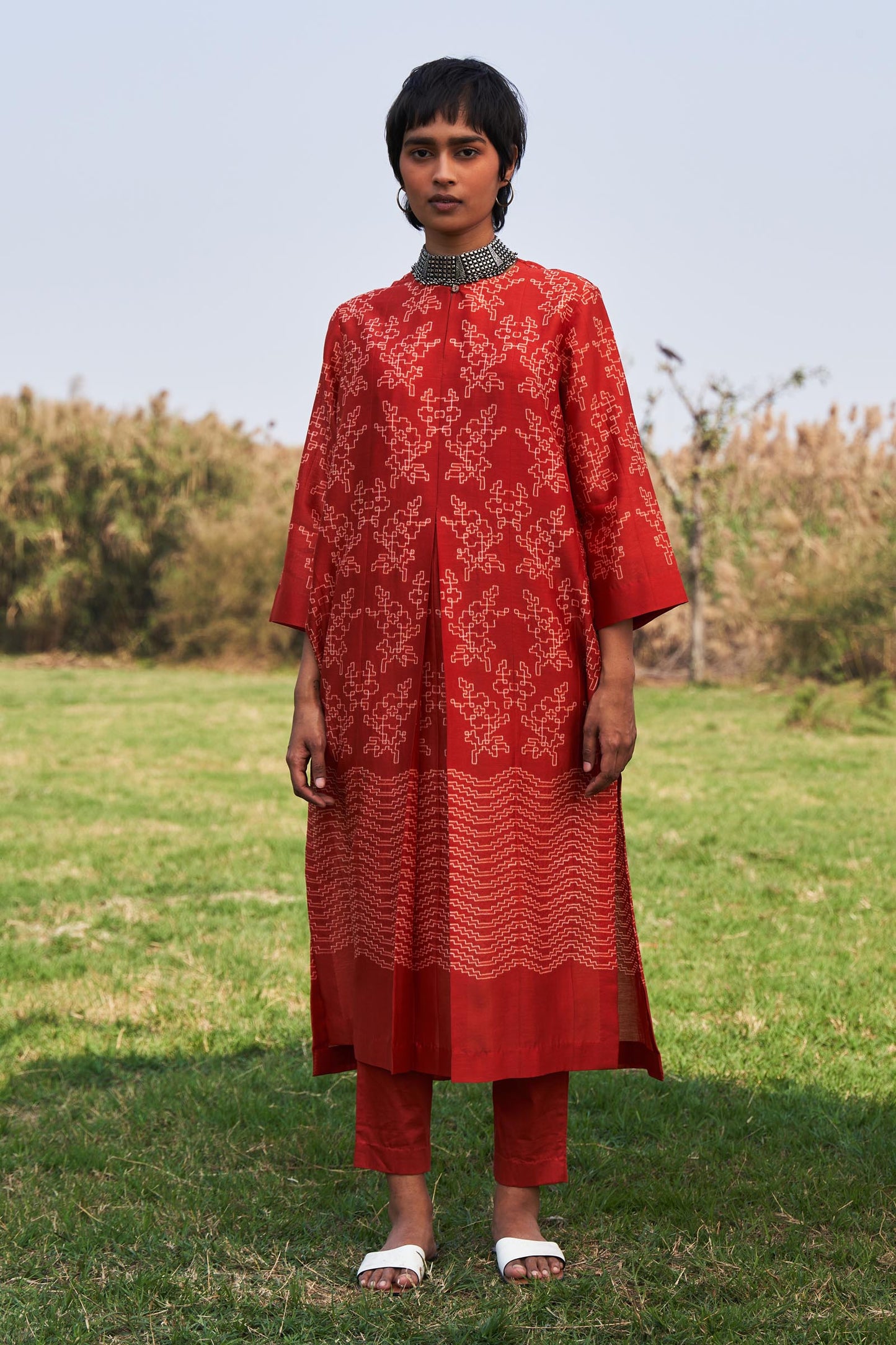 SHIBORI PLEATED TUNIC