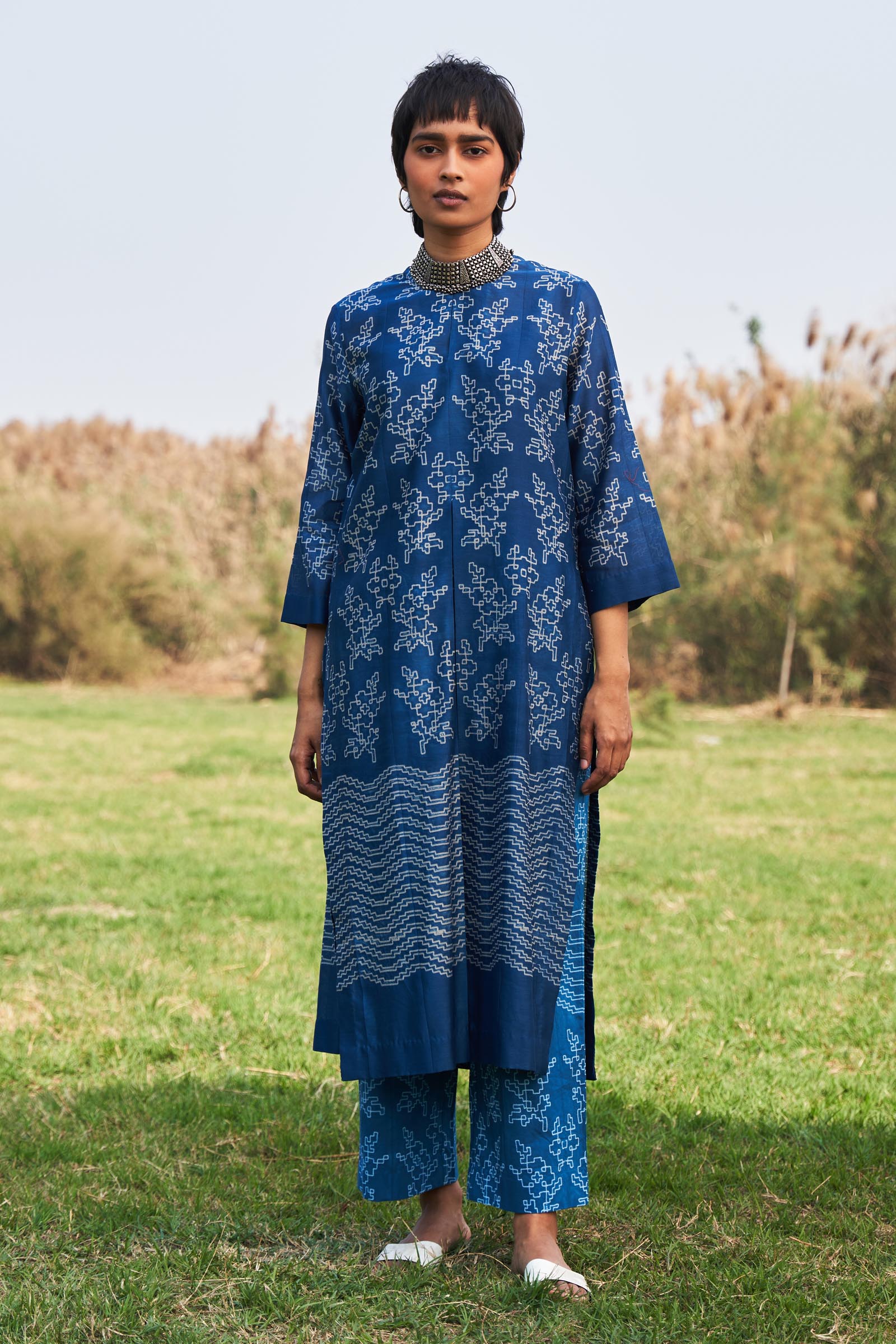 SHIBORI PLEATED TUNIC