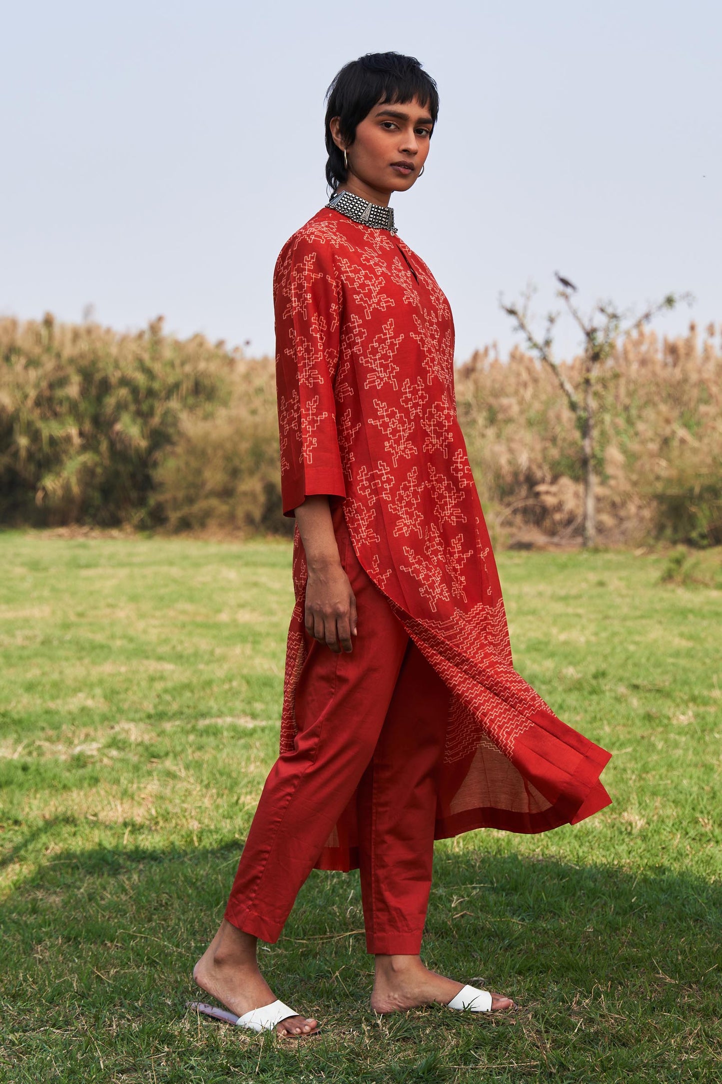 SHIBORI PLEATED TUNIC