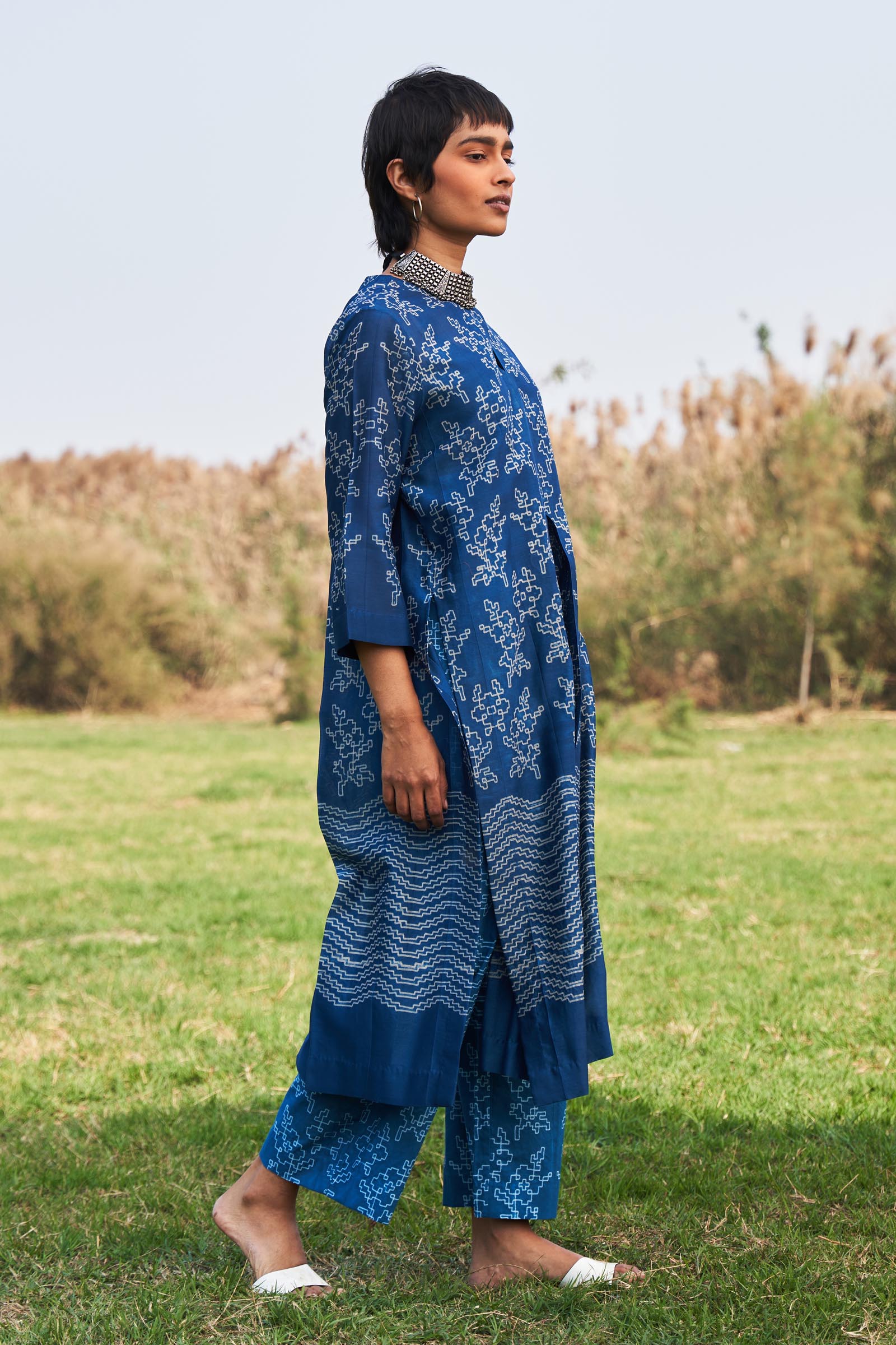 SHIBORI PLEATED TUNIC