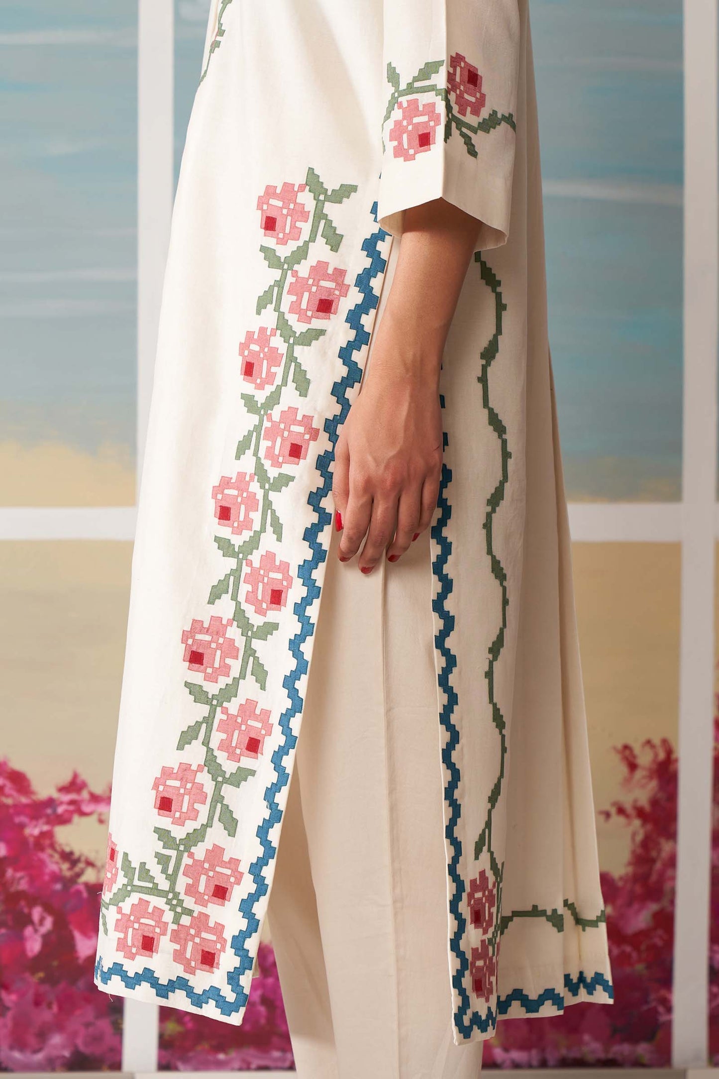 CENTER PLEATED KAMEEZ