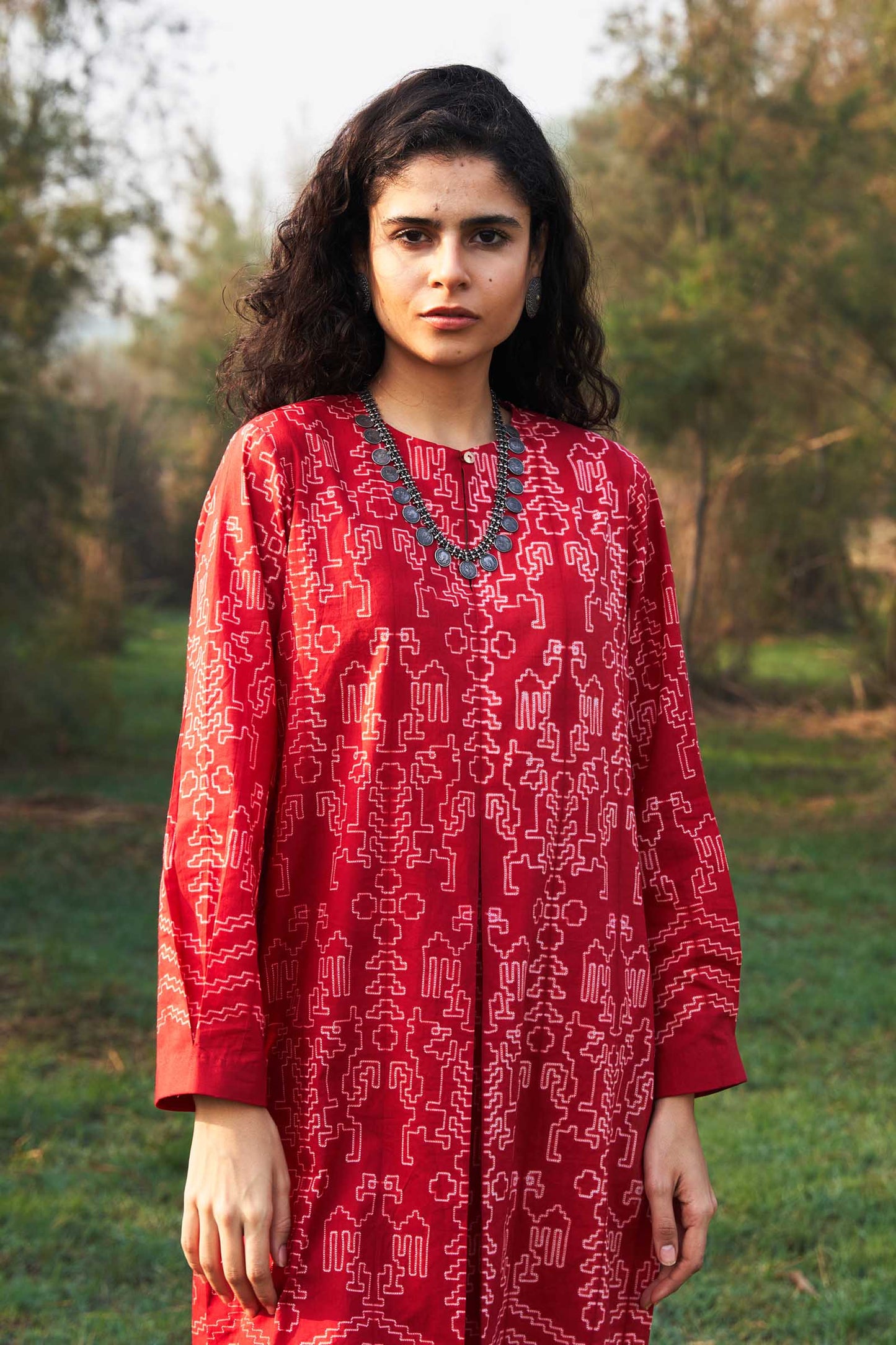 SHIBORI PLEATED TUNIC