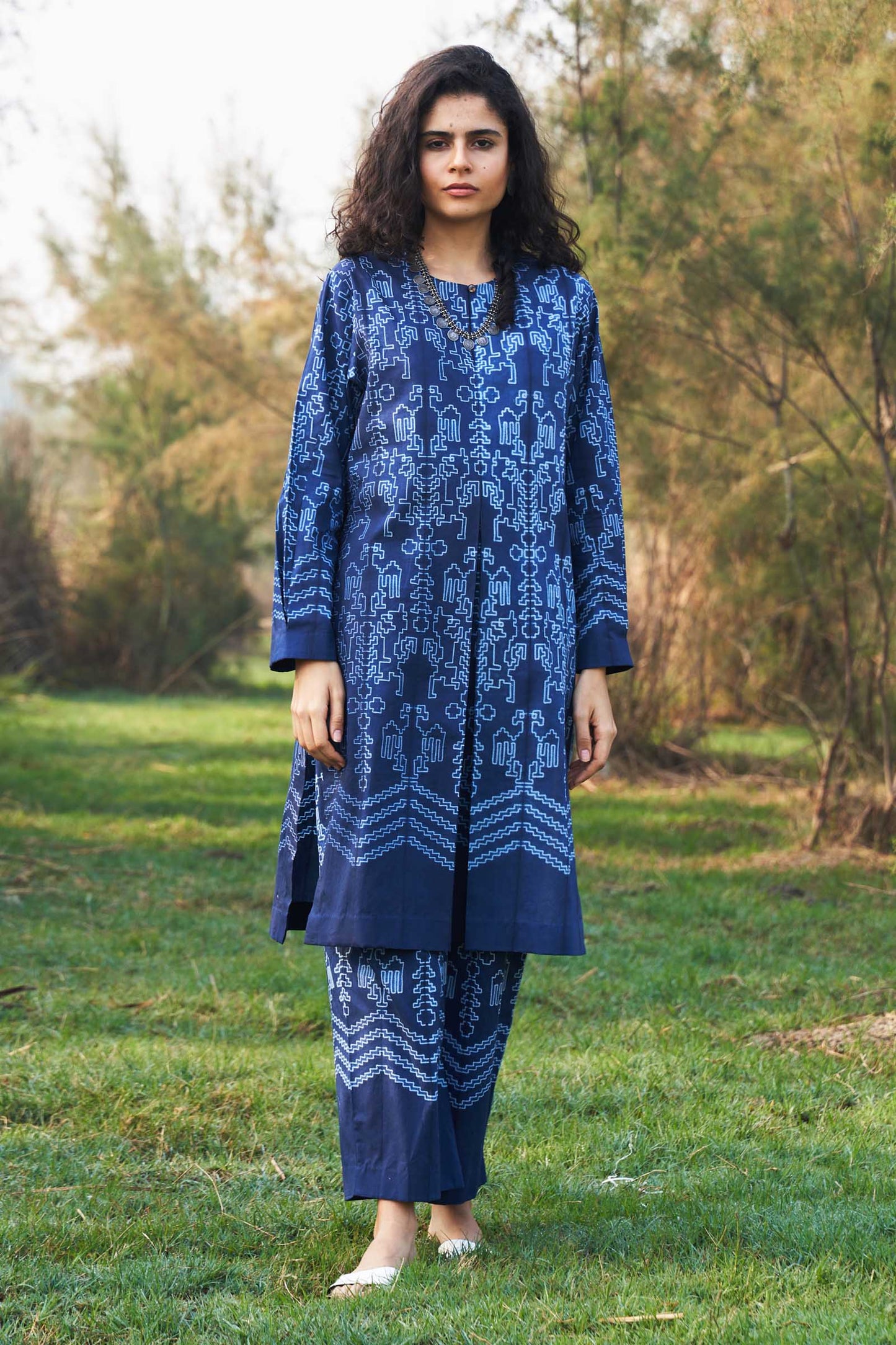 SHIBORI PLEATED TUNIC