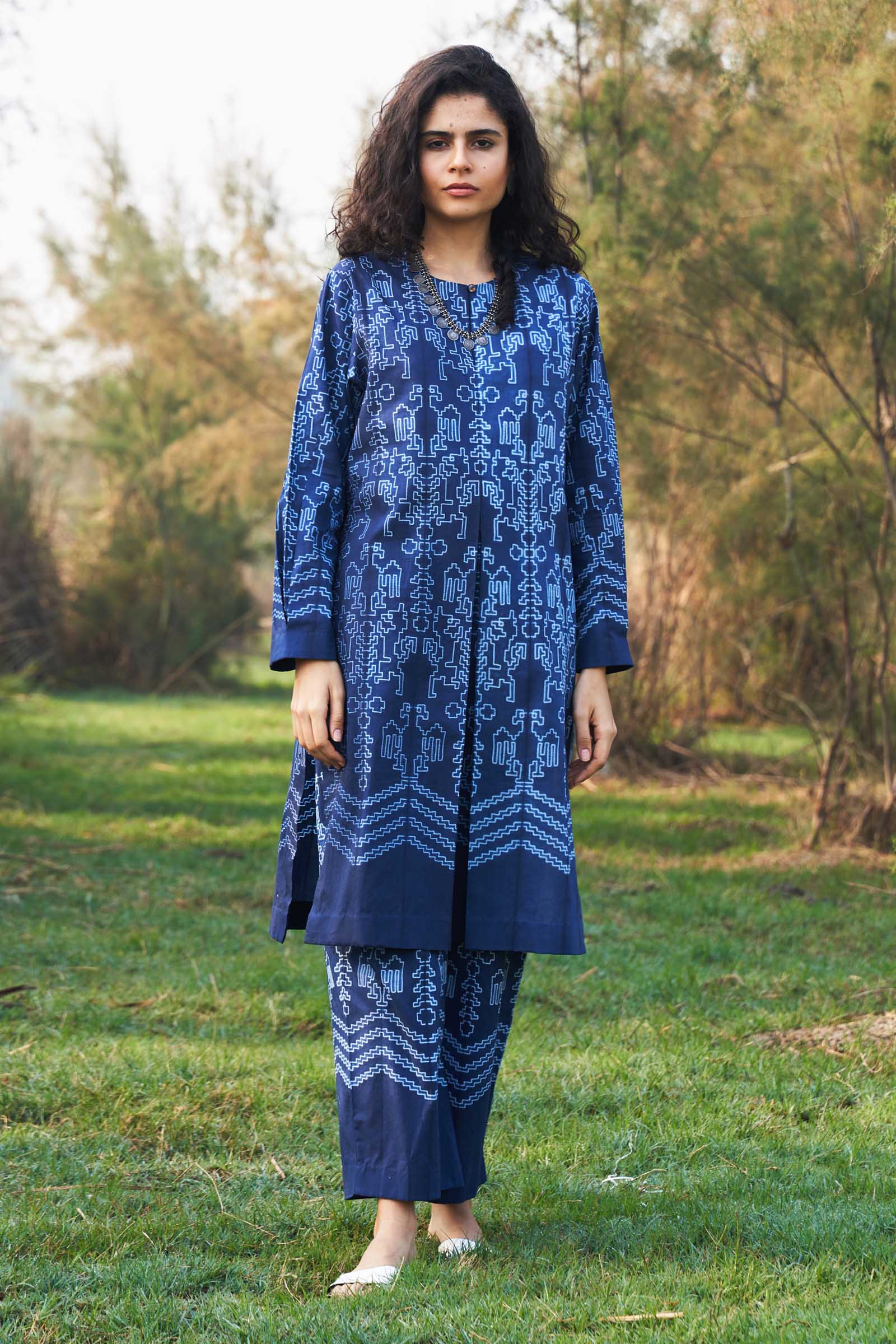 SHIBORI PLEATED TUNIC