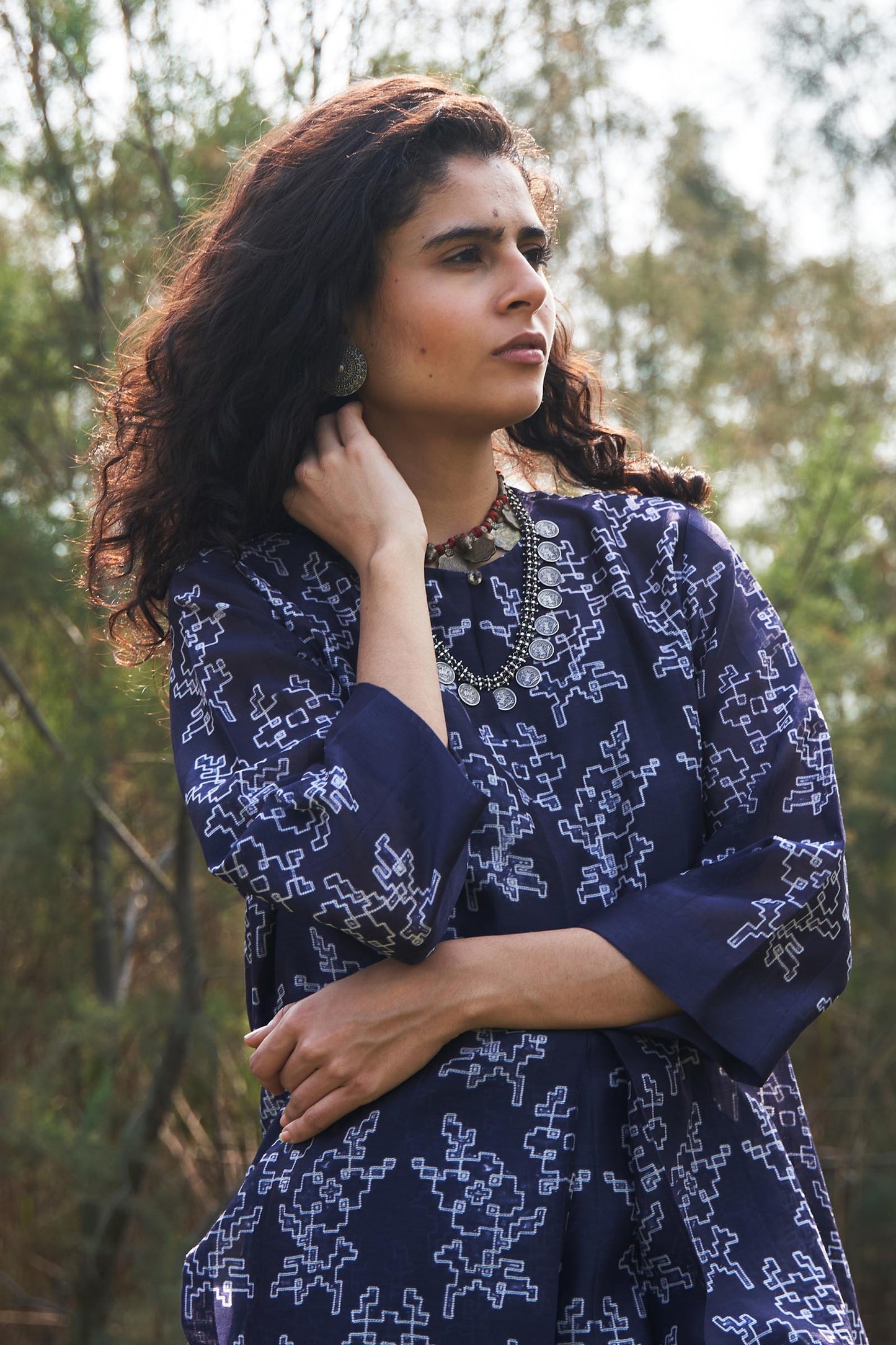 SHIBORI PLEATED TUNIC