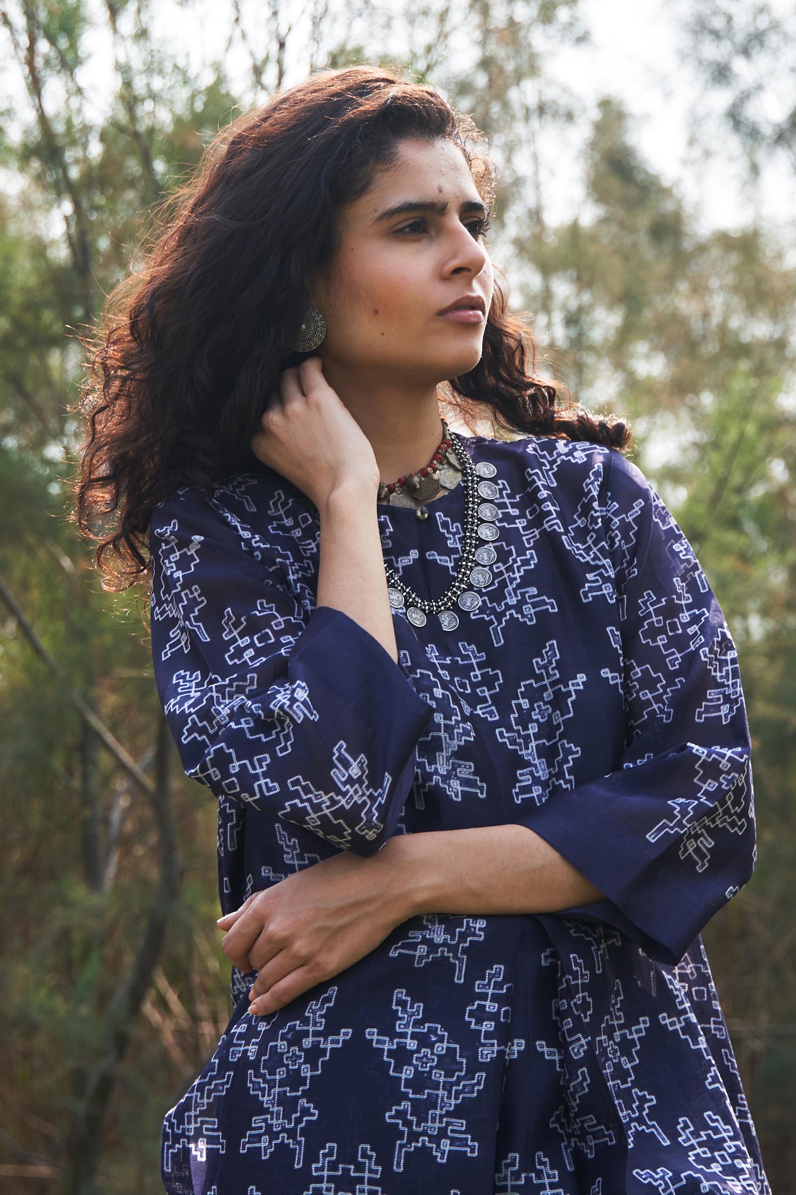 SHIBORI PLEATED TUNIC