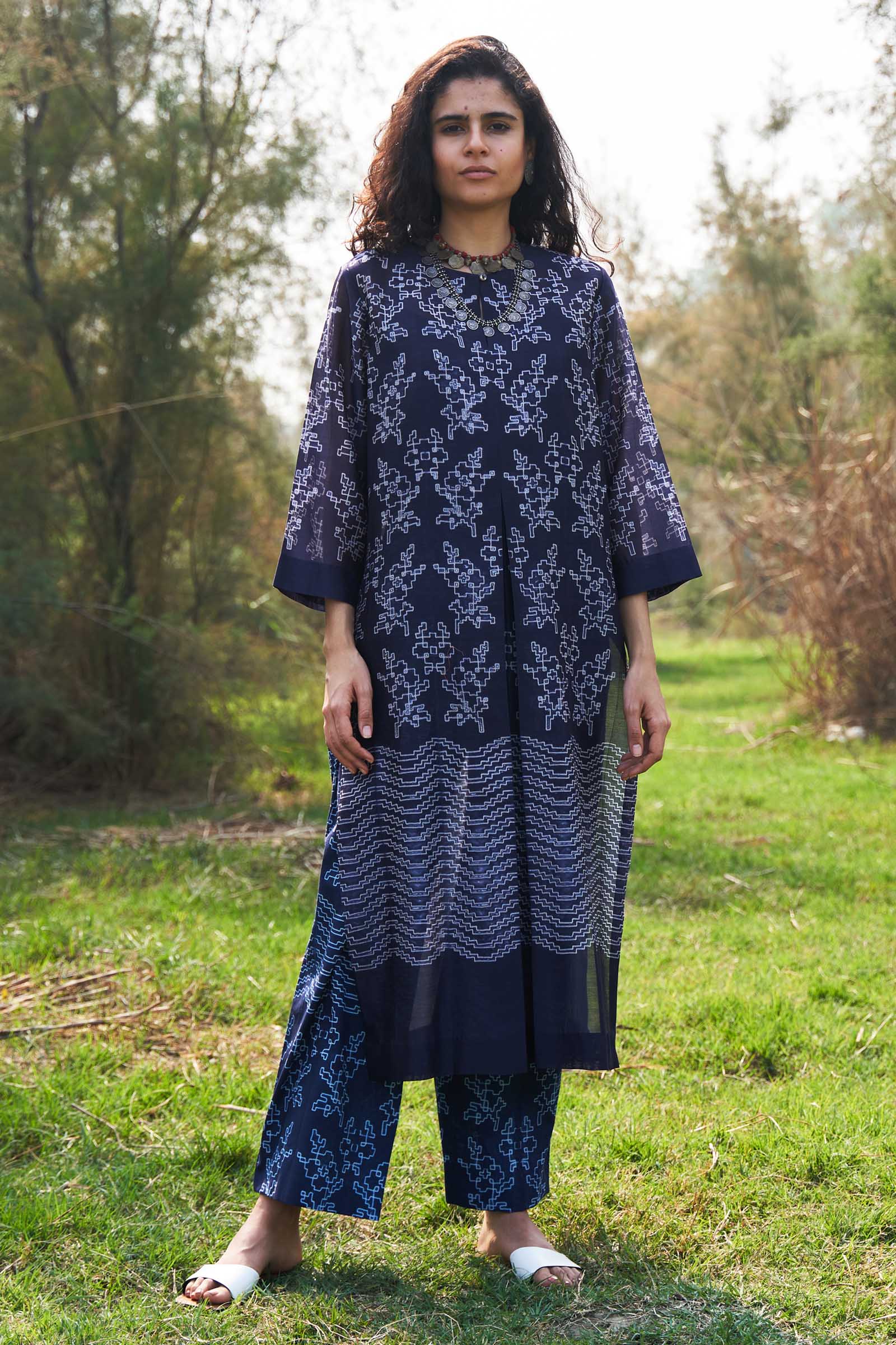 SHIBORI PLEATED TUNIC