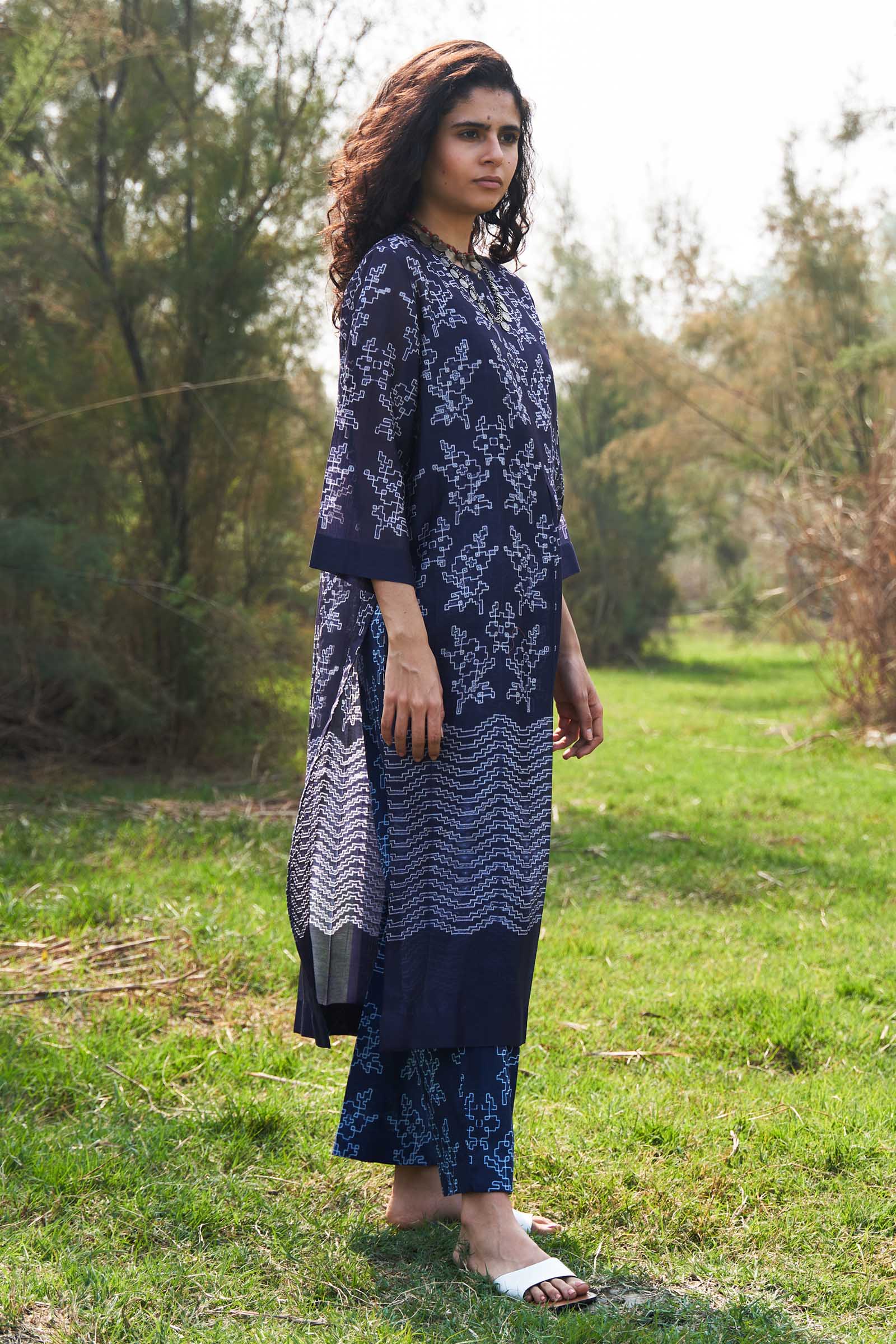 SHIBORI PLEATED TUNIC