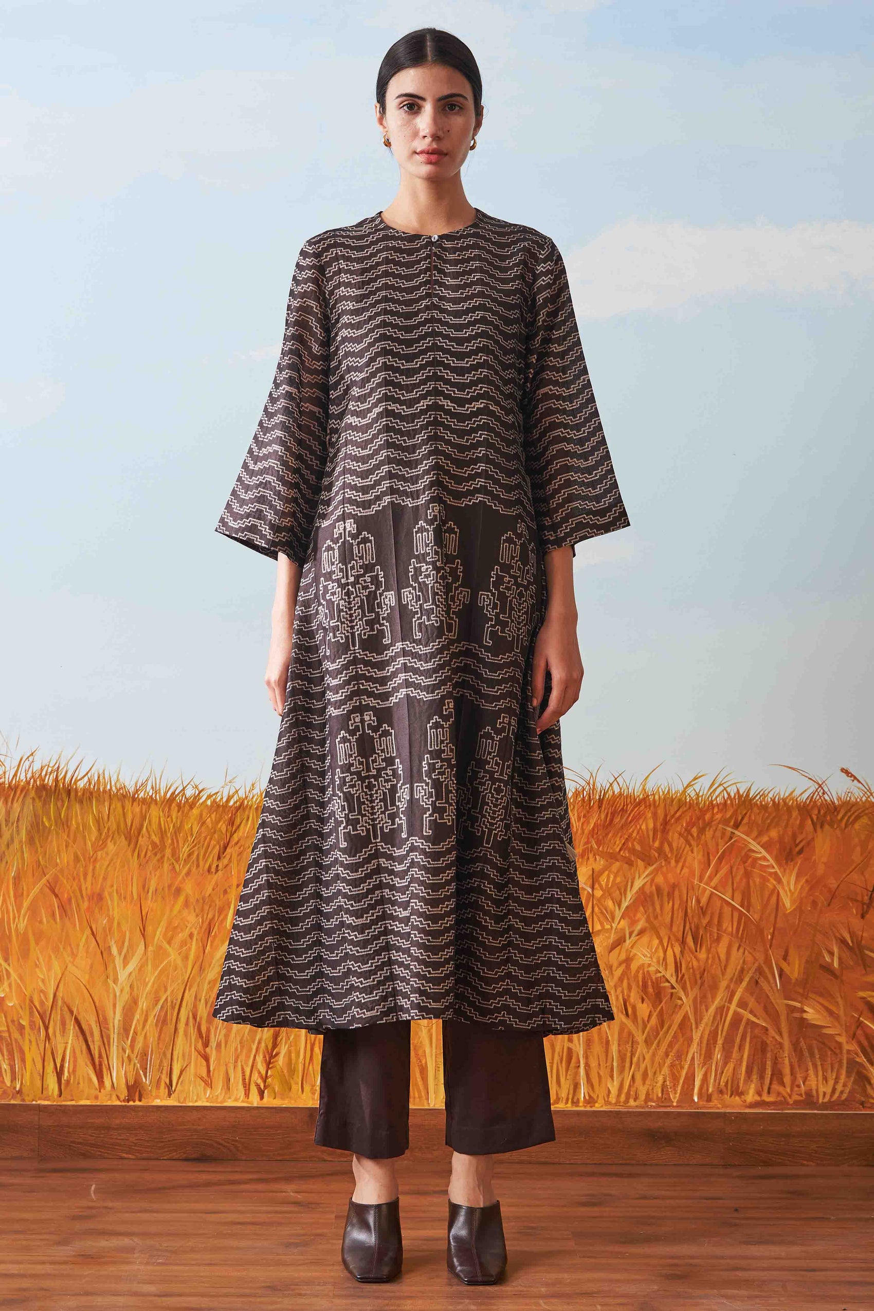 SHIBORI ALINE KAMEEZ