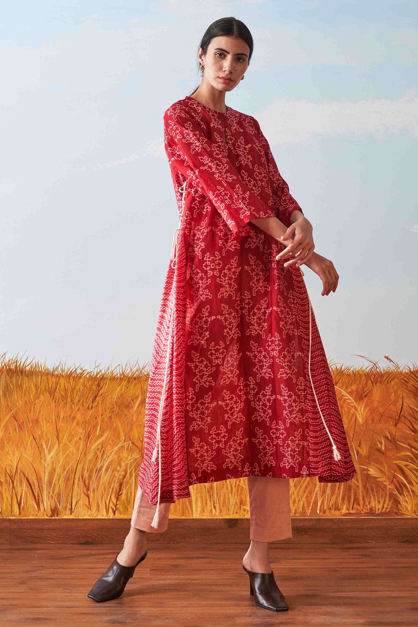SHIBORI ALINE KAMEEZ