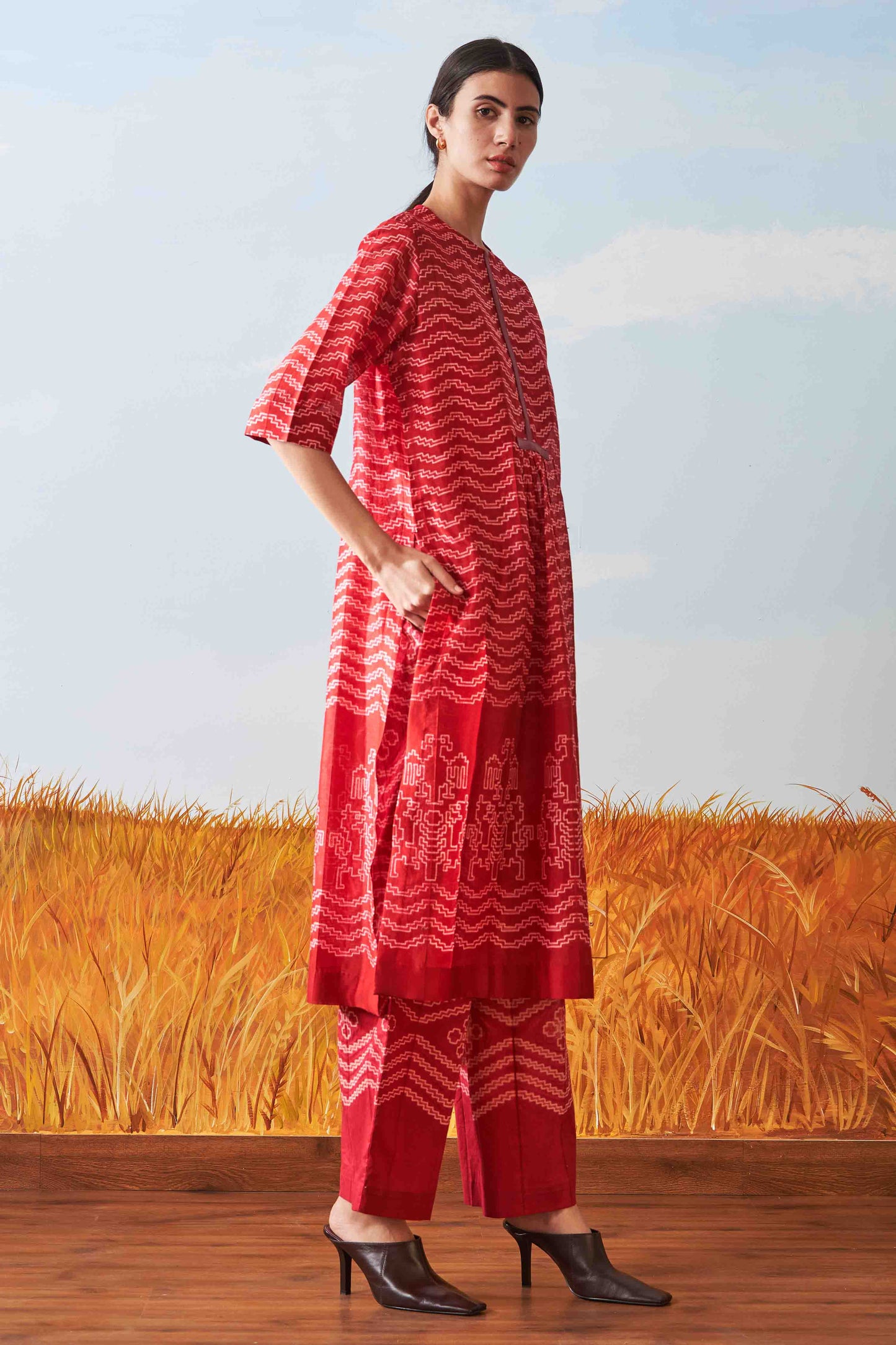 SHIBORI CENTER SLASH KAMEEZ