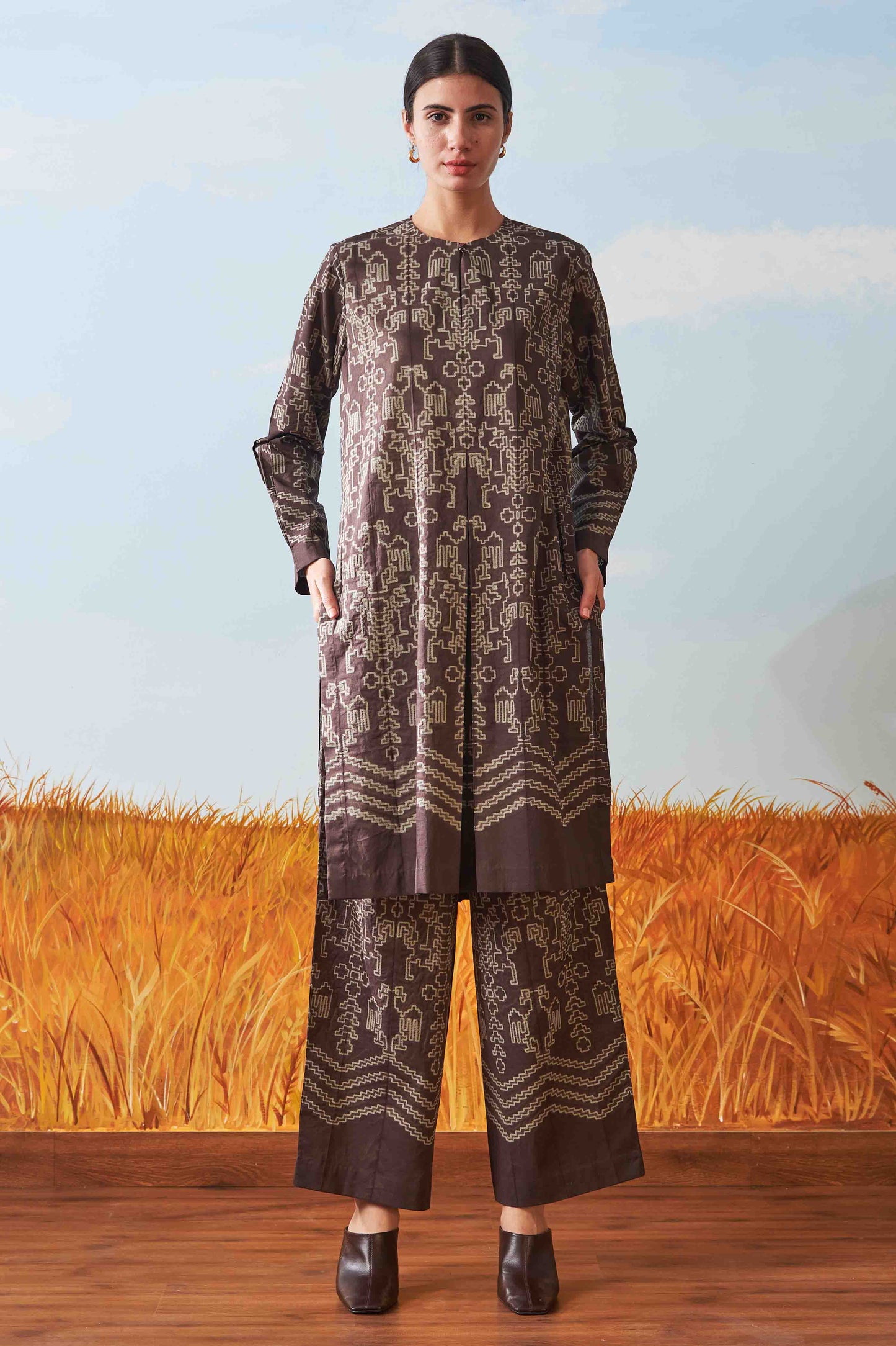 SHIBORI PLEATED TUNIC