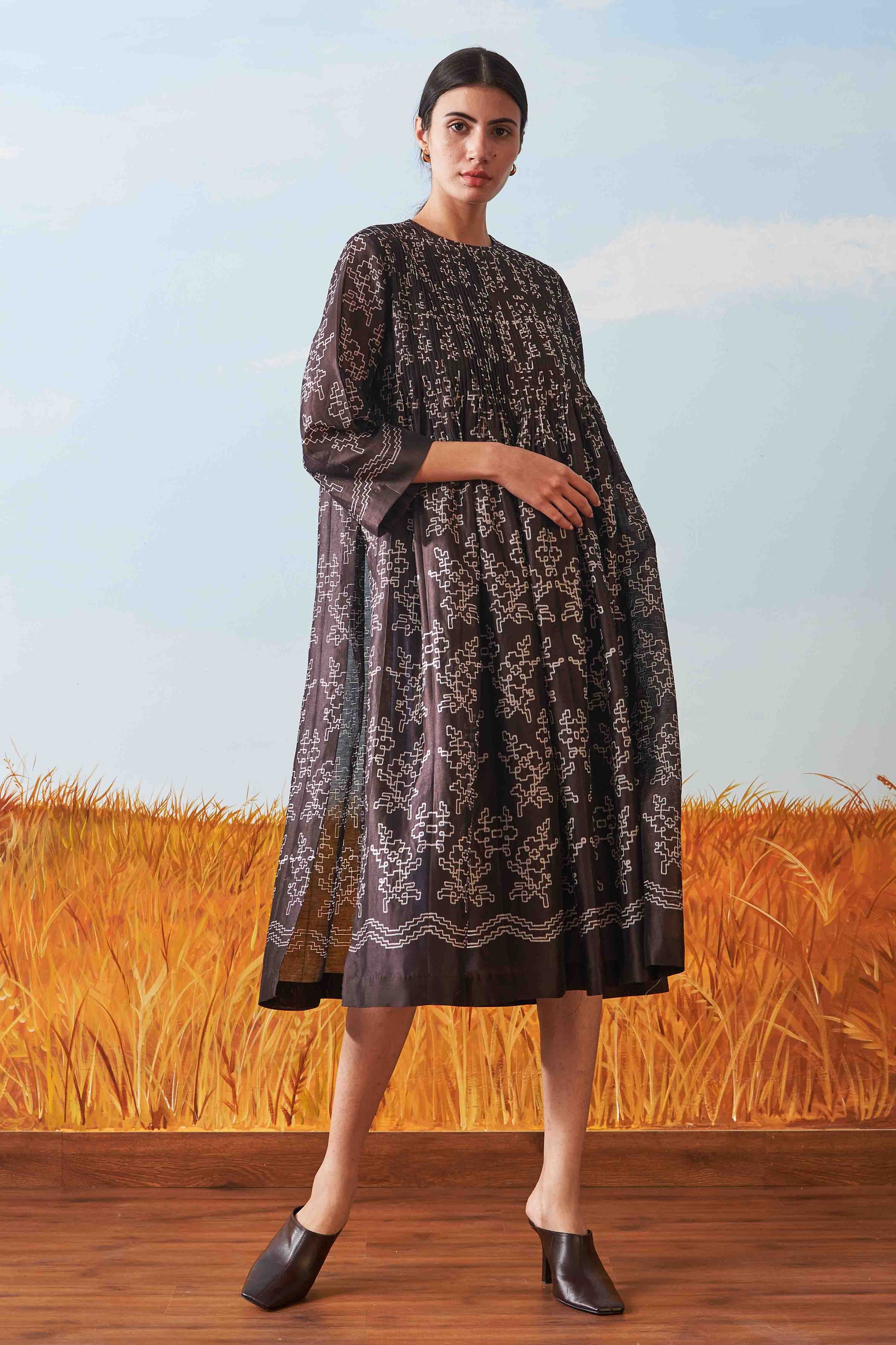 SHIBORI SUPER PLEATED DRESS