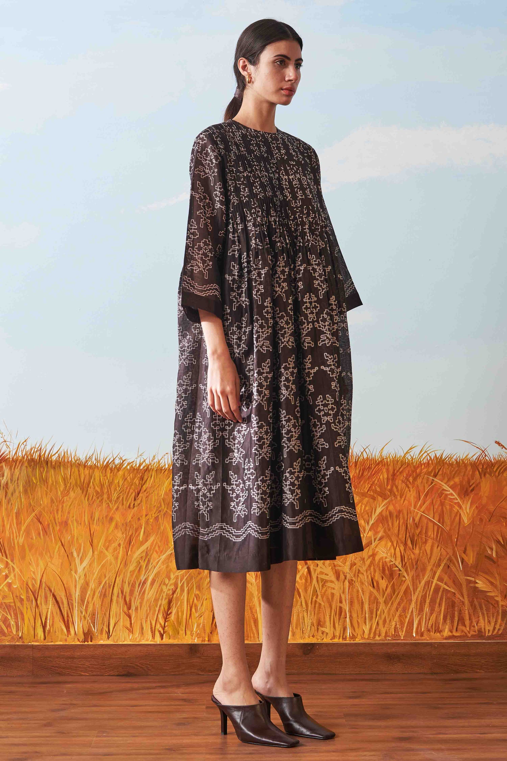 SHIBORI SUPER PLEATED DRESS