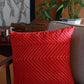 SHIBORI CHEVRON AND FLORAL CUSHION
