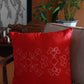 SHIBORI CHEVRON AND FLORAL CUSHION