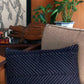 SHIBORI CHEVRON NAVY CUSHION