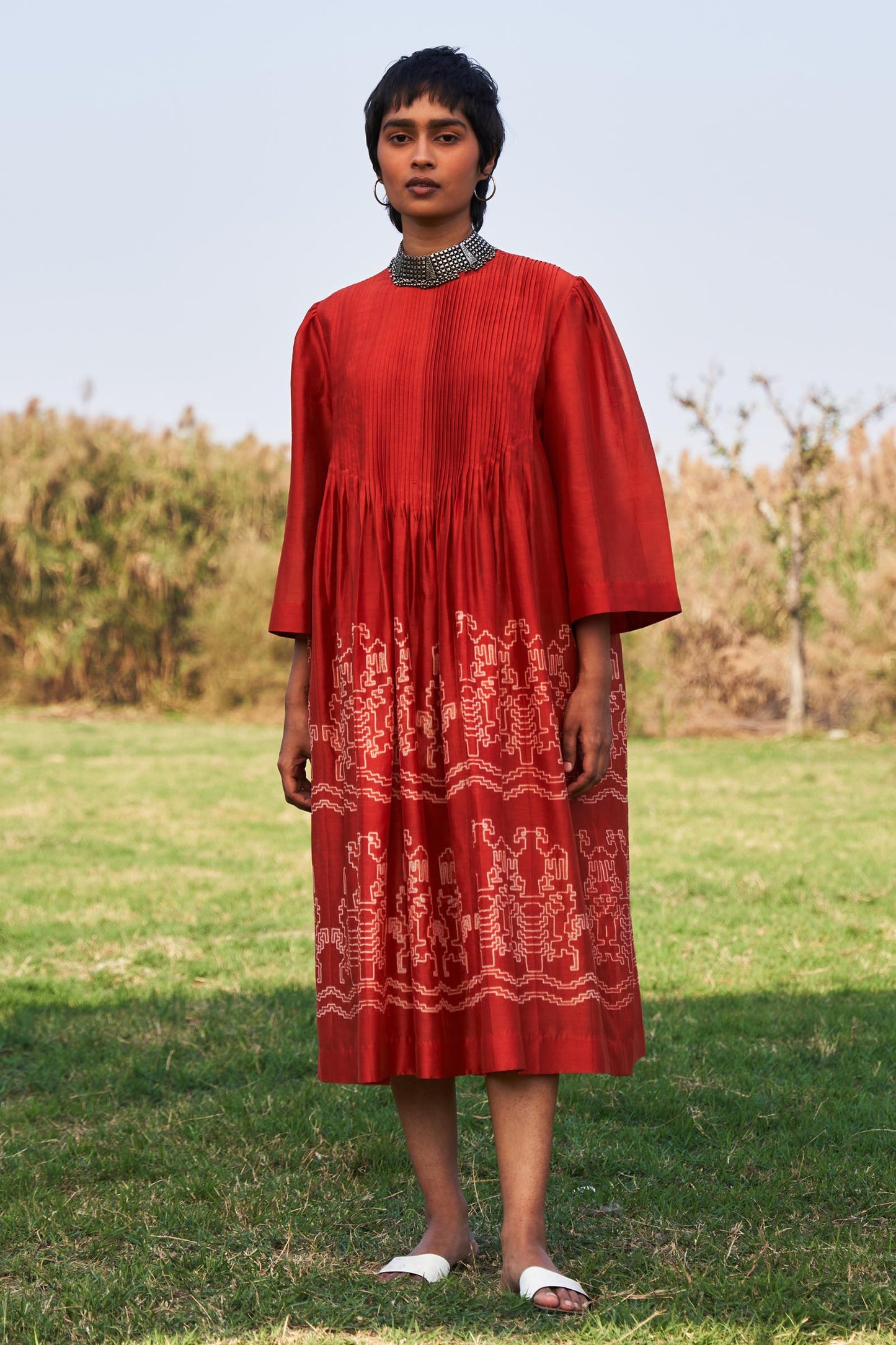 SHIBORI SUPER PLEATED DRESS