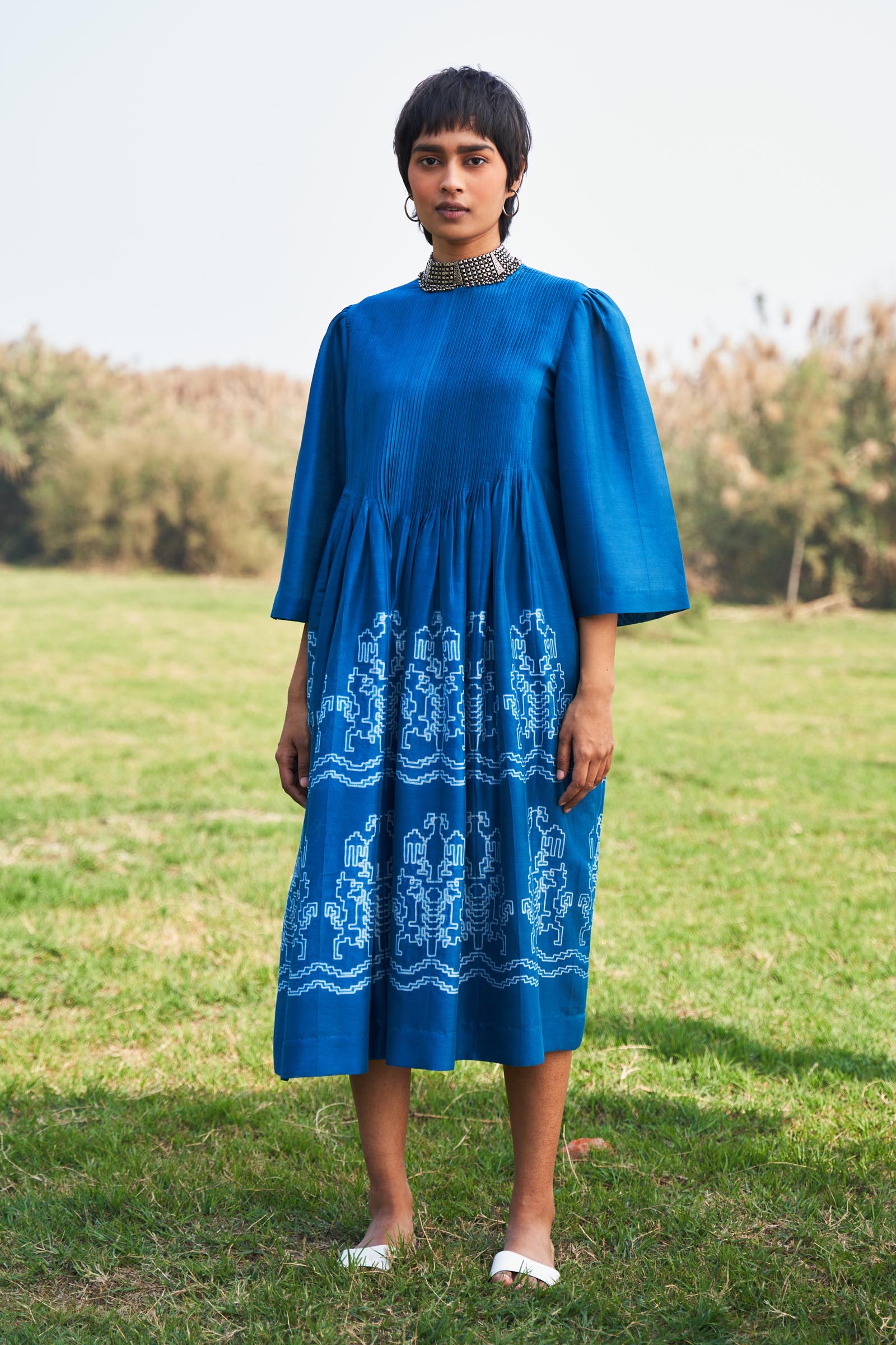 SHIBORI SUPER PLEATED DRESS