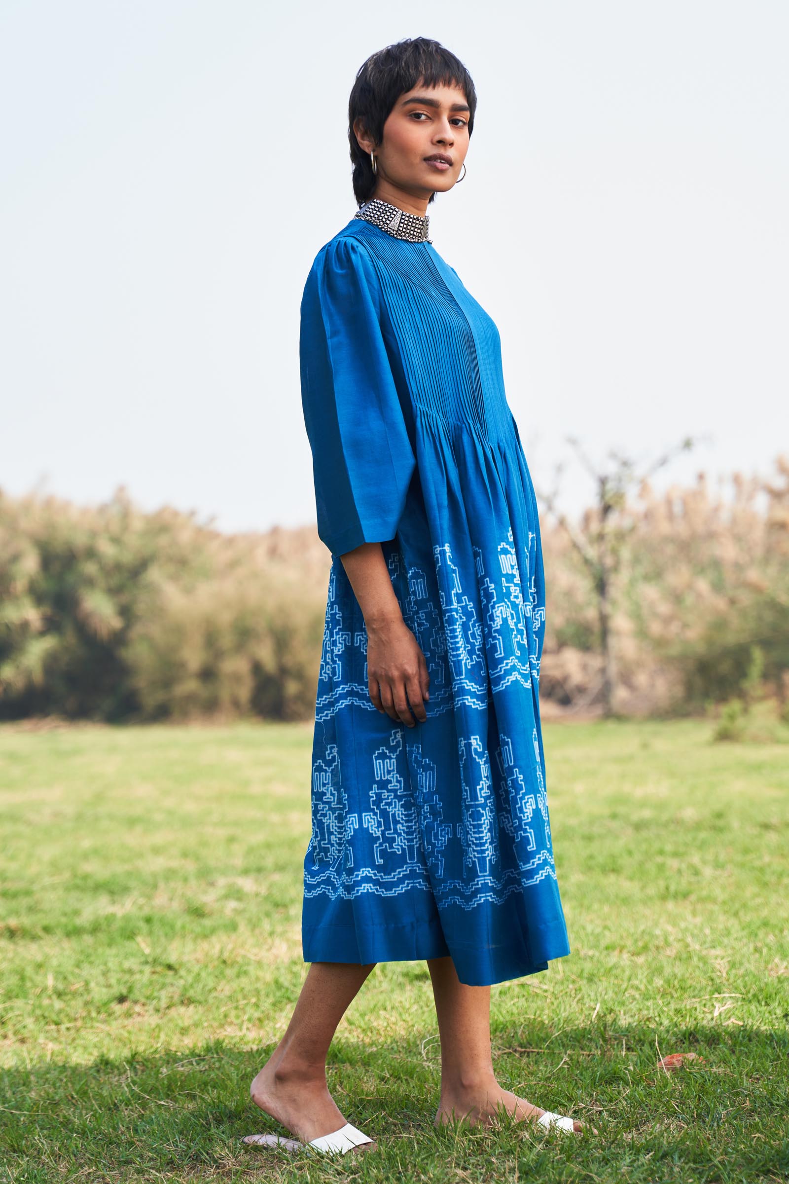 SHIBORI SUPER PLEATED DRESS