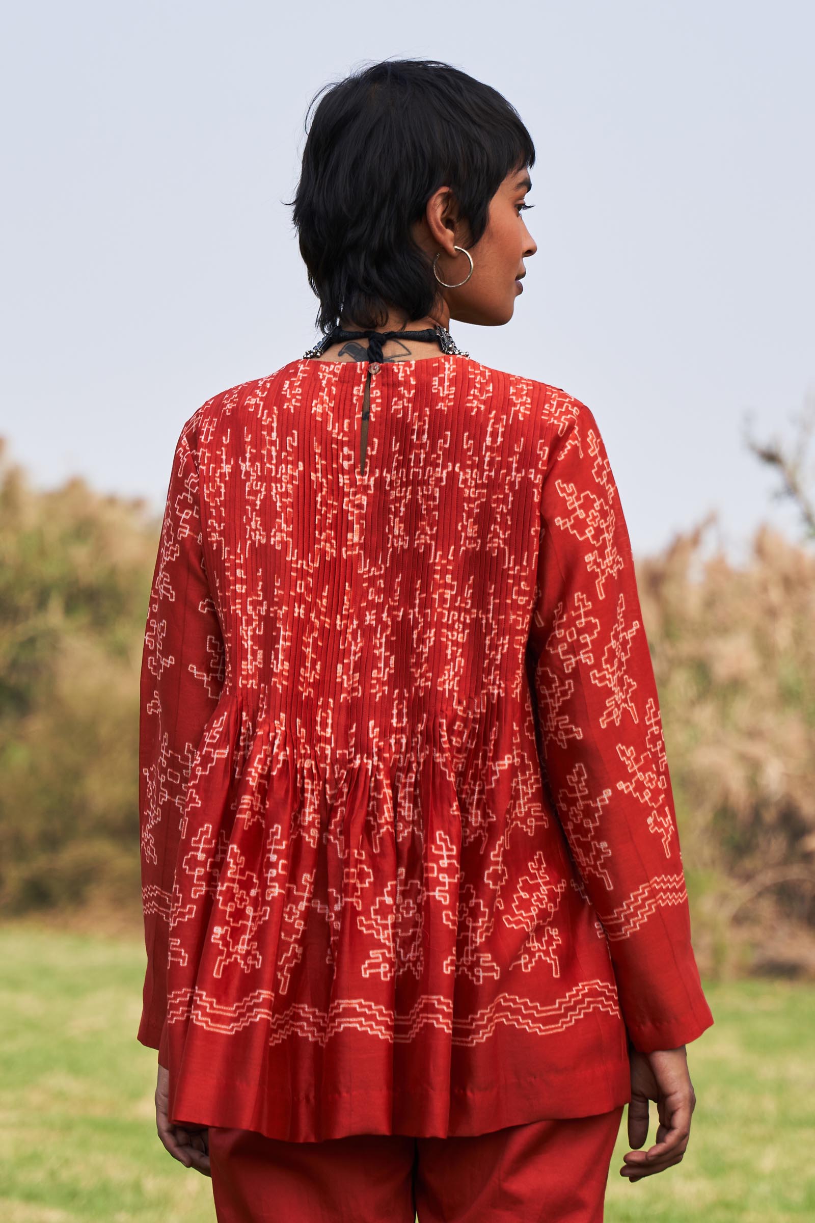 SHIBORI SUPER PLEATED SHIRT