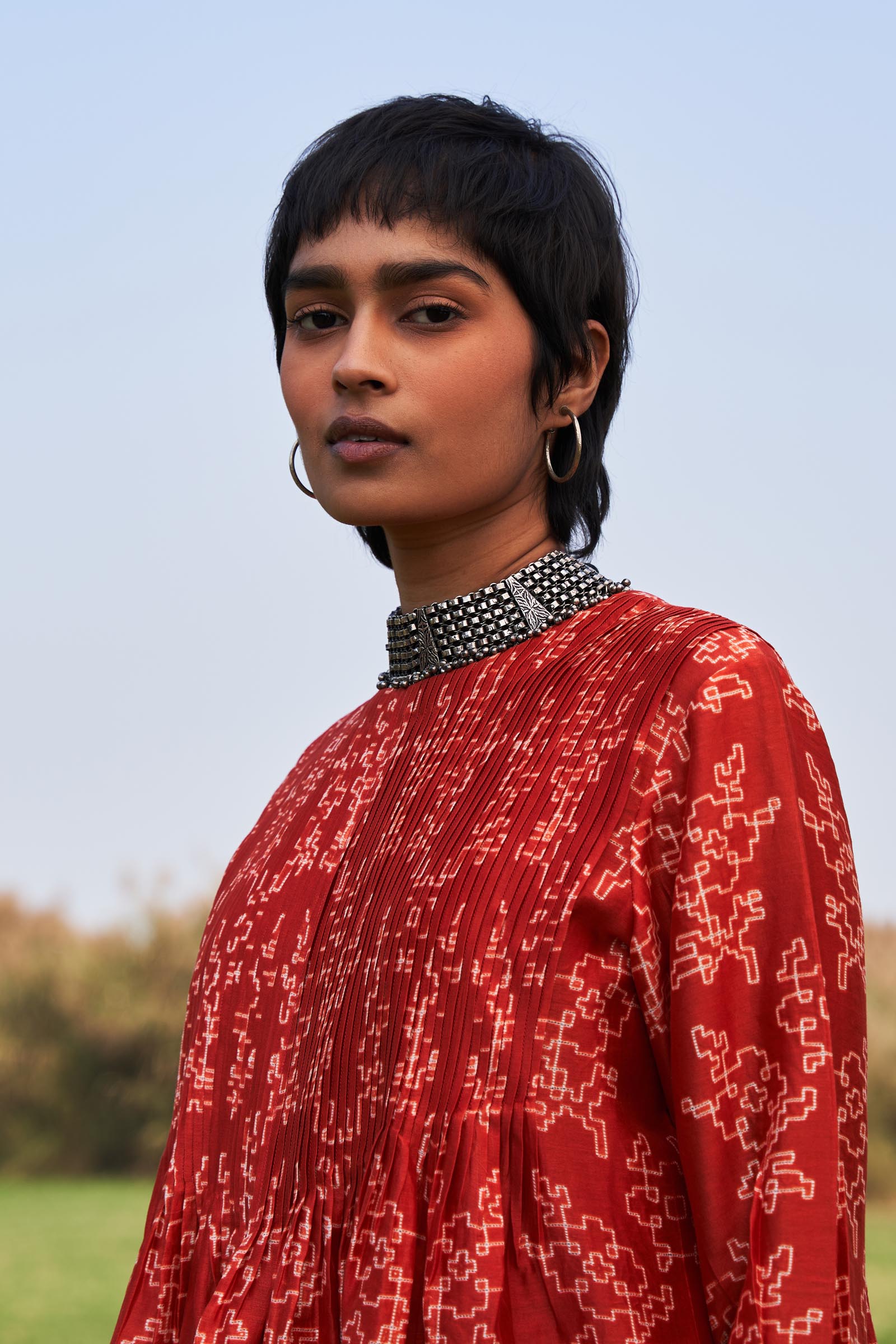 SHIBORI SUPER PLEATED SHIRT