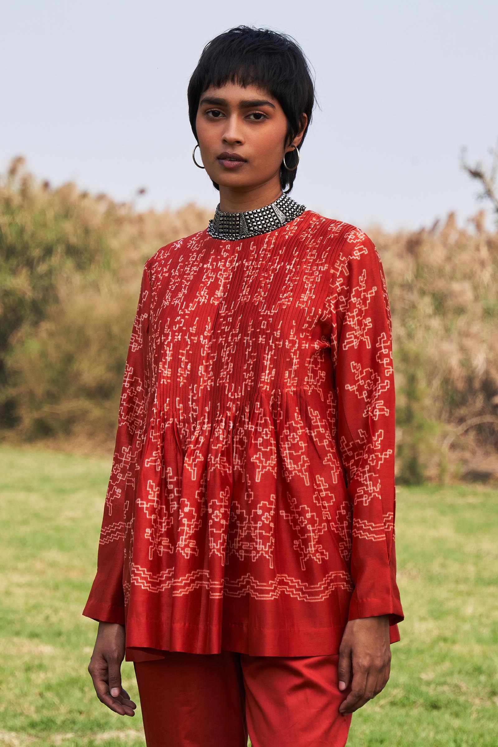 SHIBORI SUPER PLEATED SHIRT