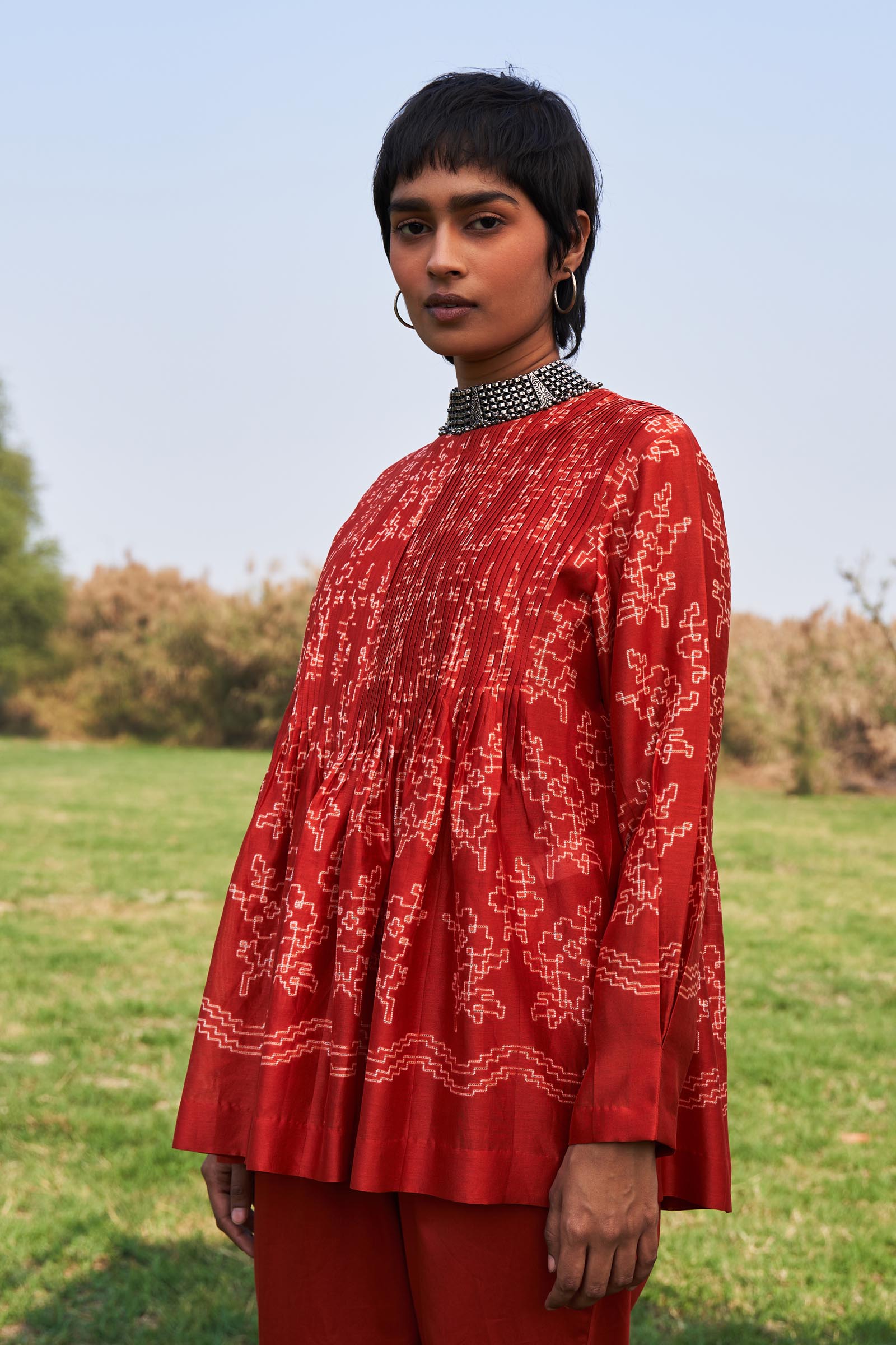 SHIBORI SUPER PLEATED SHIRT