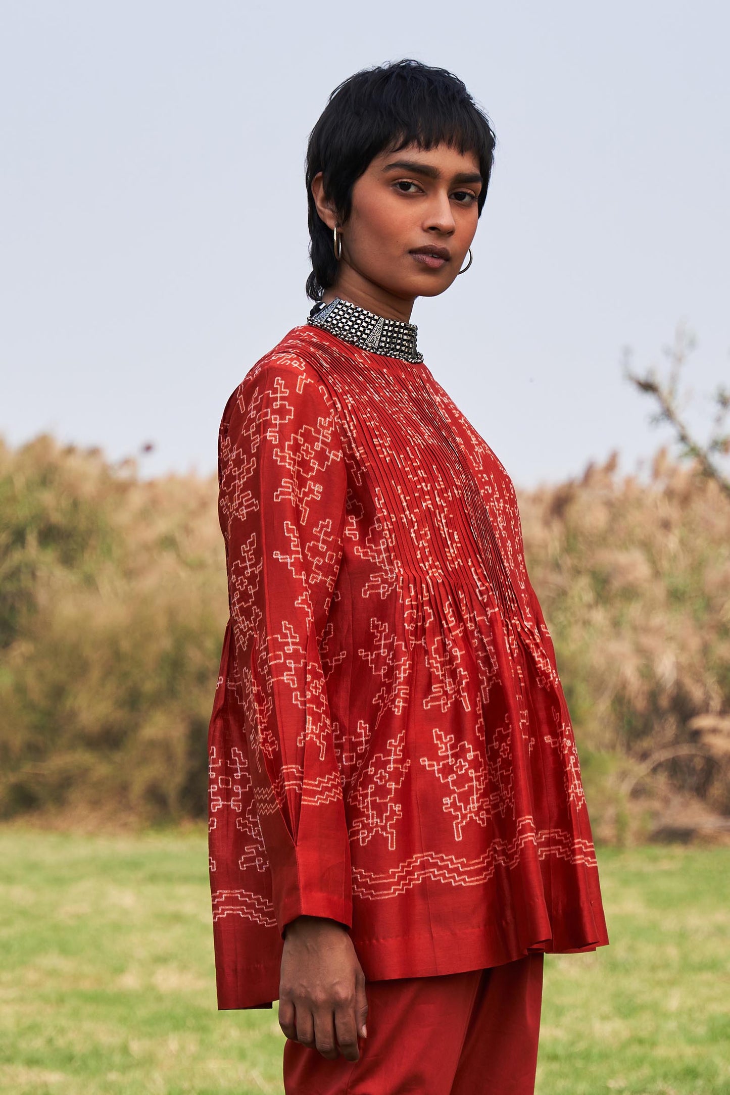 SHIBORI SUPER PLEATED SHIRT