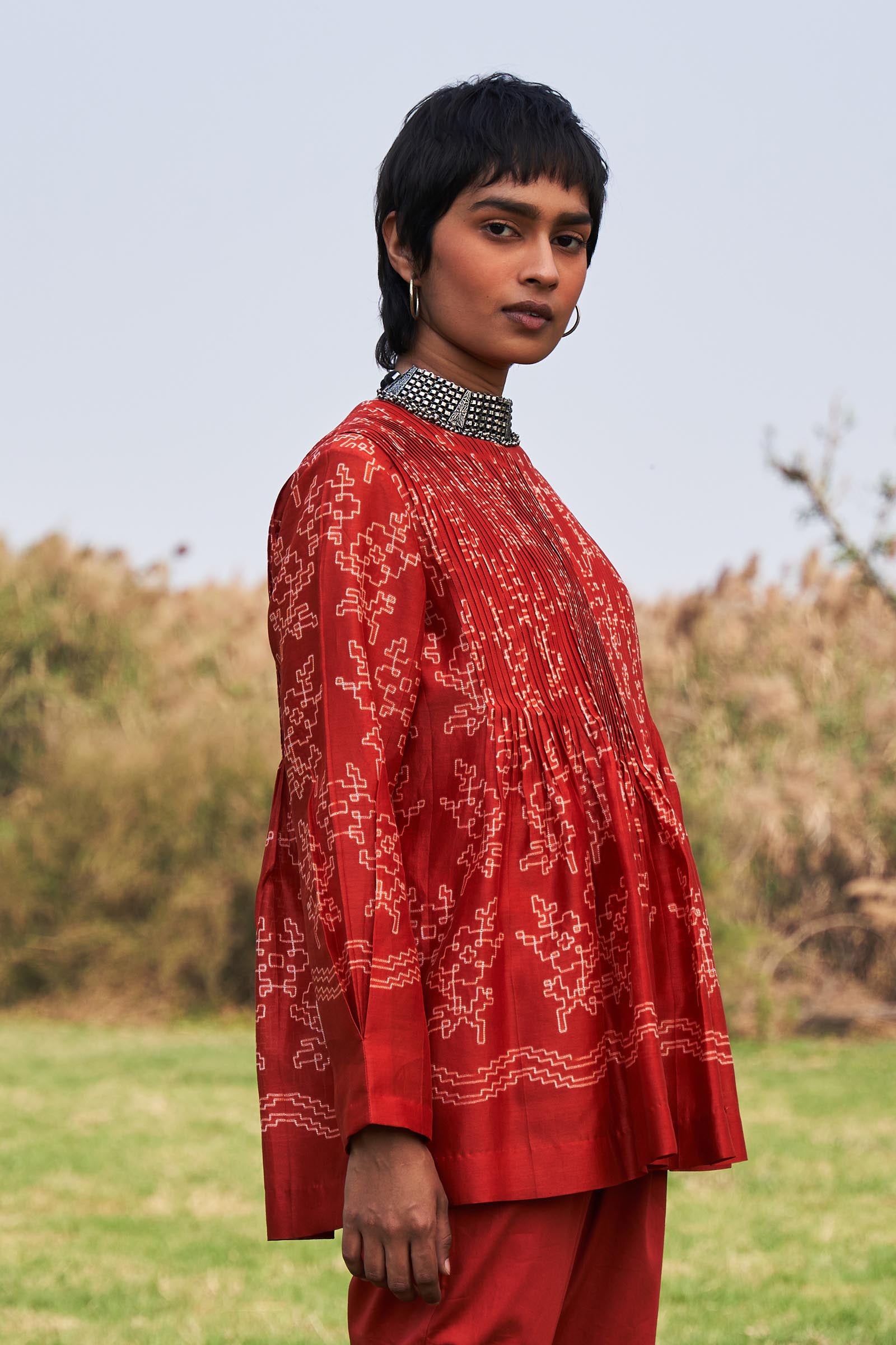 SHIBORI SUPER PLEATED SHIRT