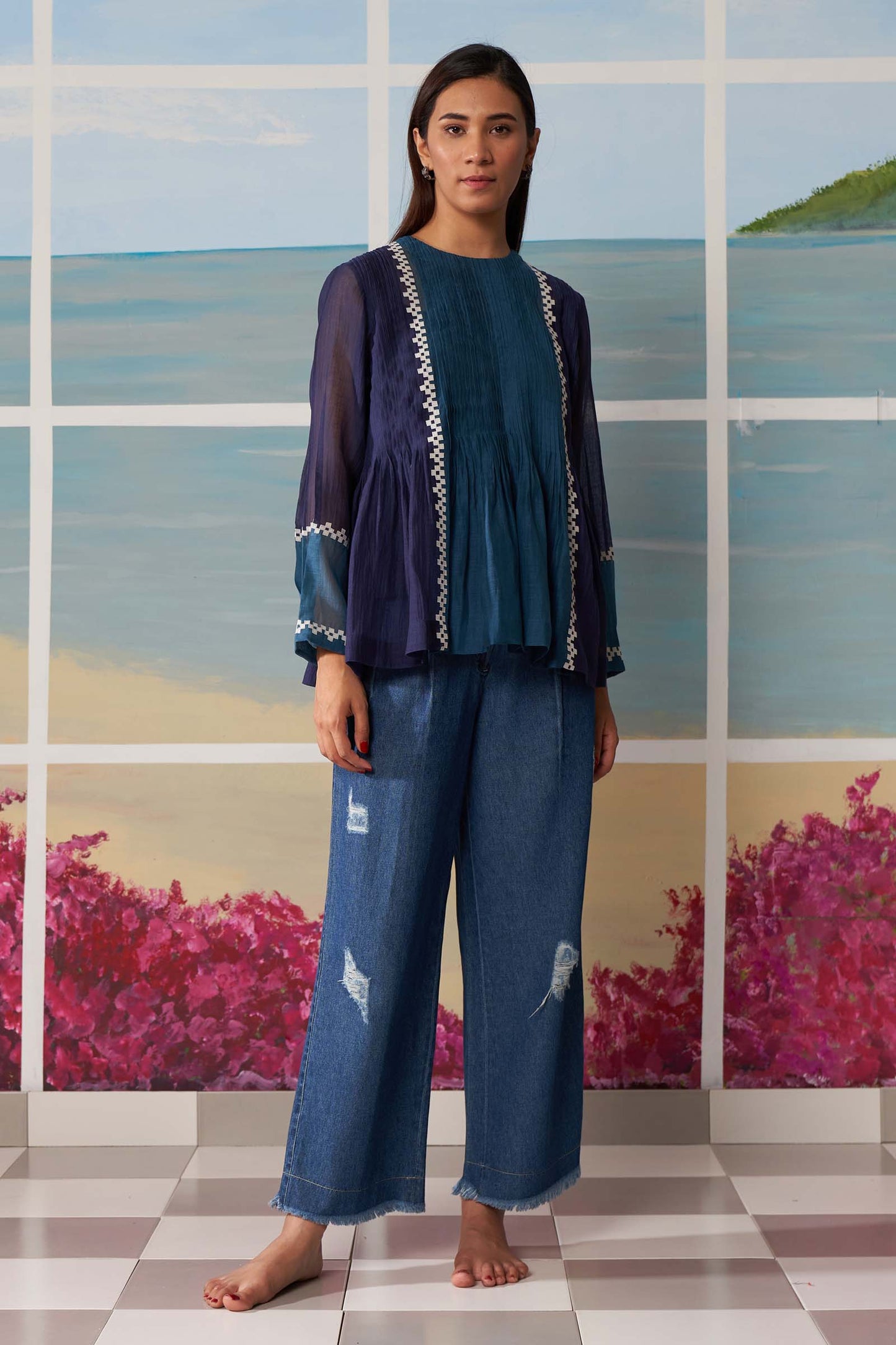 SUPER PLEATED BLOUSE