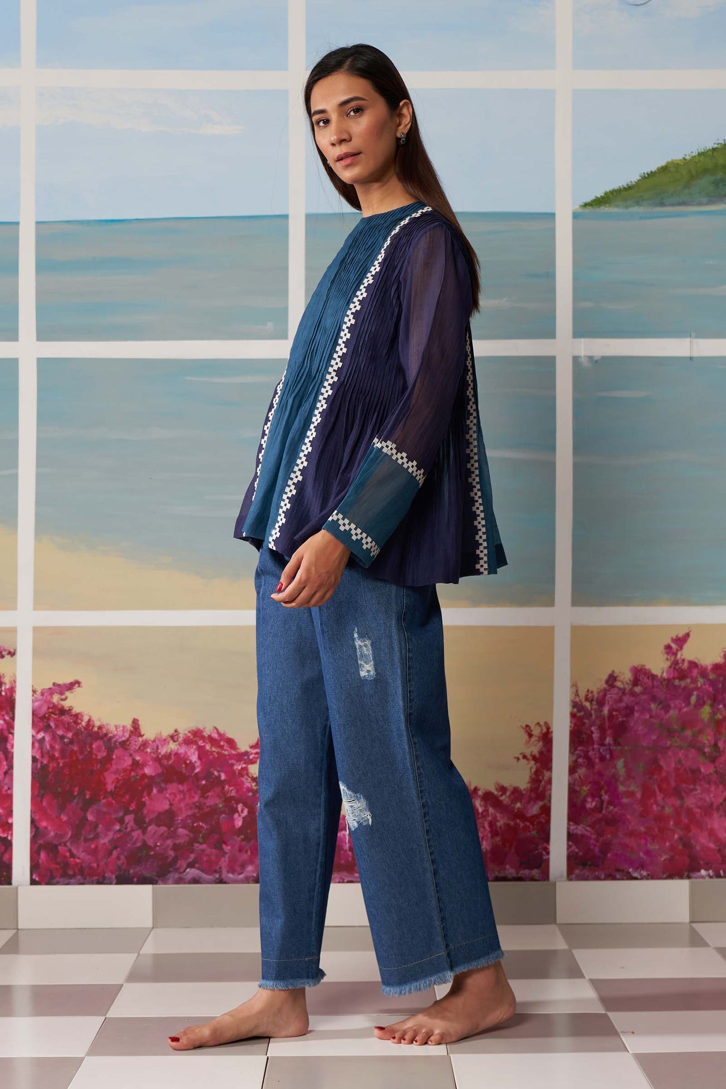 SUPER PLEATED BLOUSE