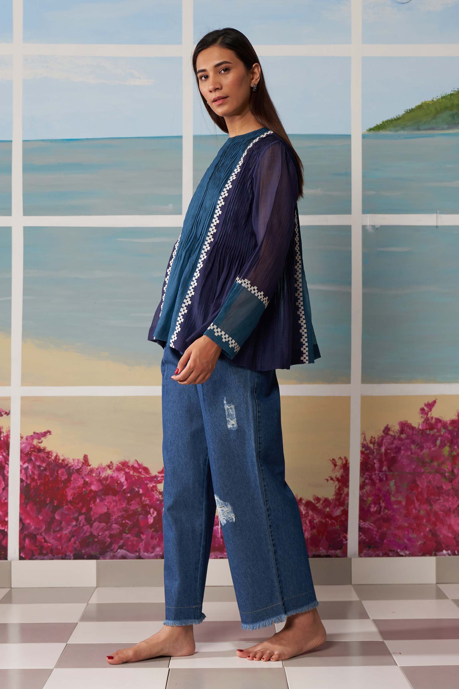 SUPER PLEATED BLOUSE