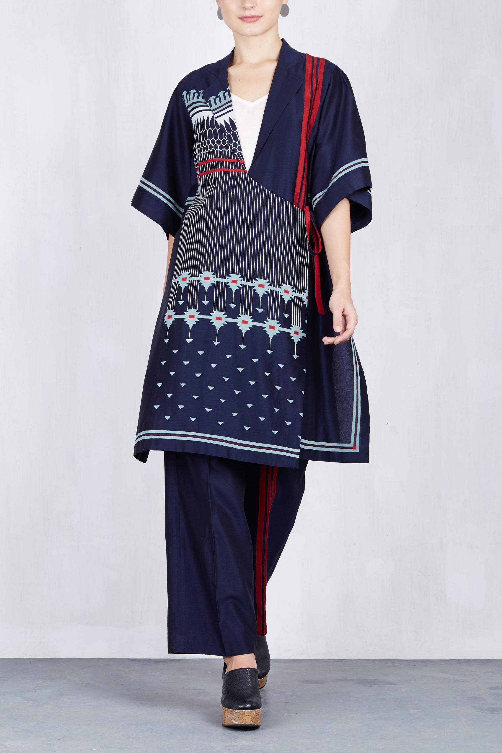 WRAP KAFTAN JACKET SET