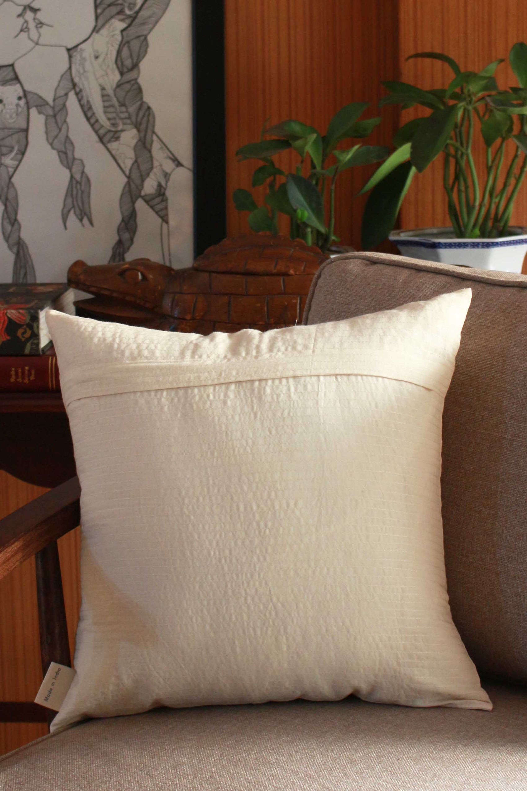 TONAL STITCHLINE CUSHION