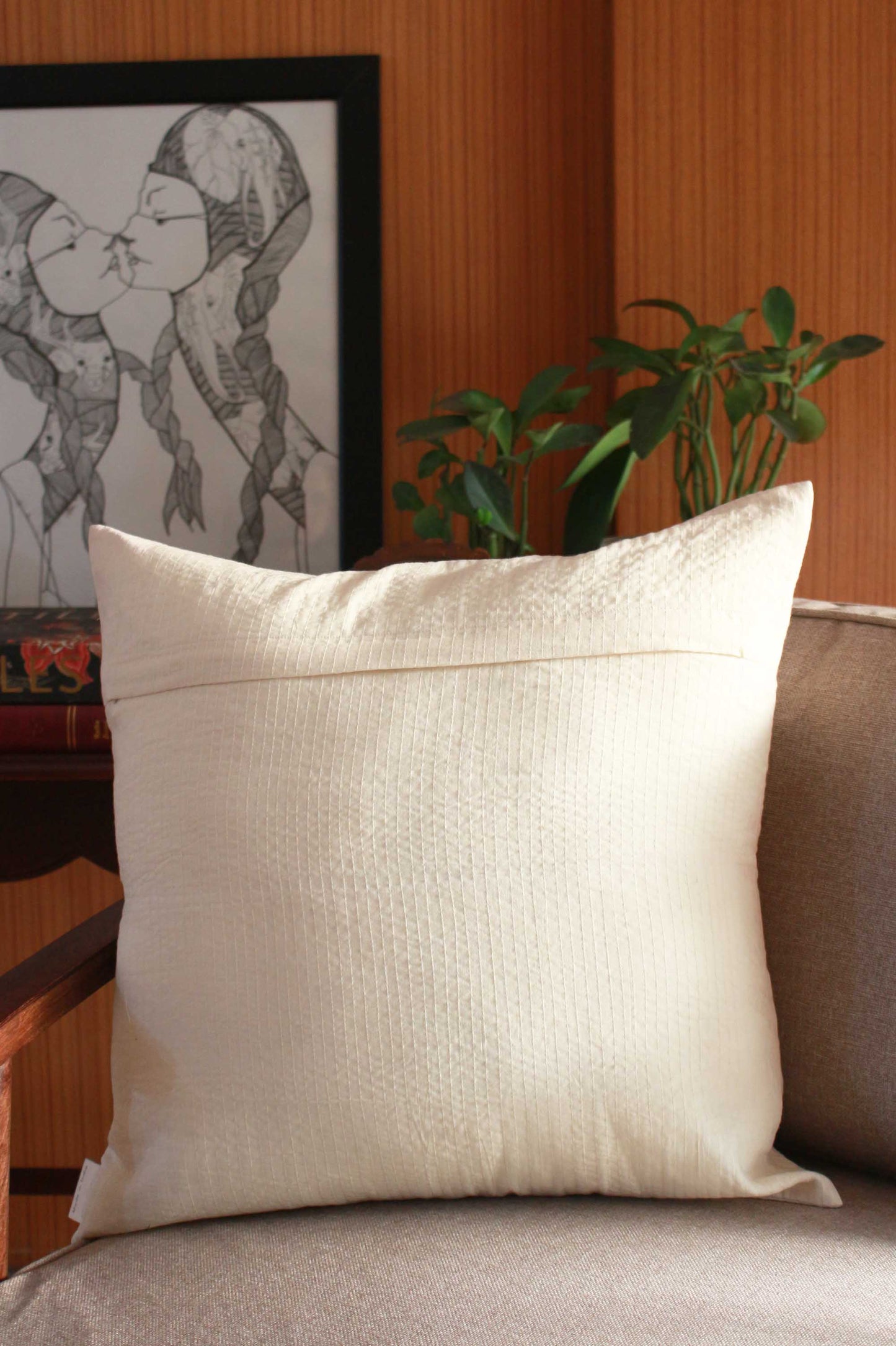 TONAL STITCHLINE CUSHION