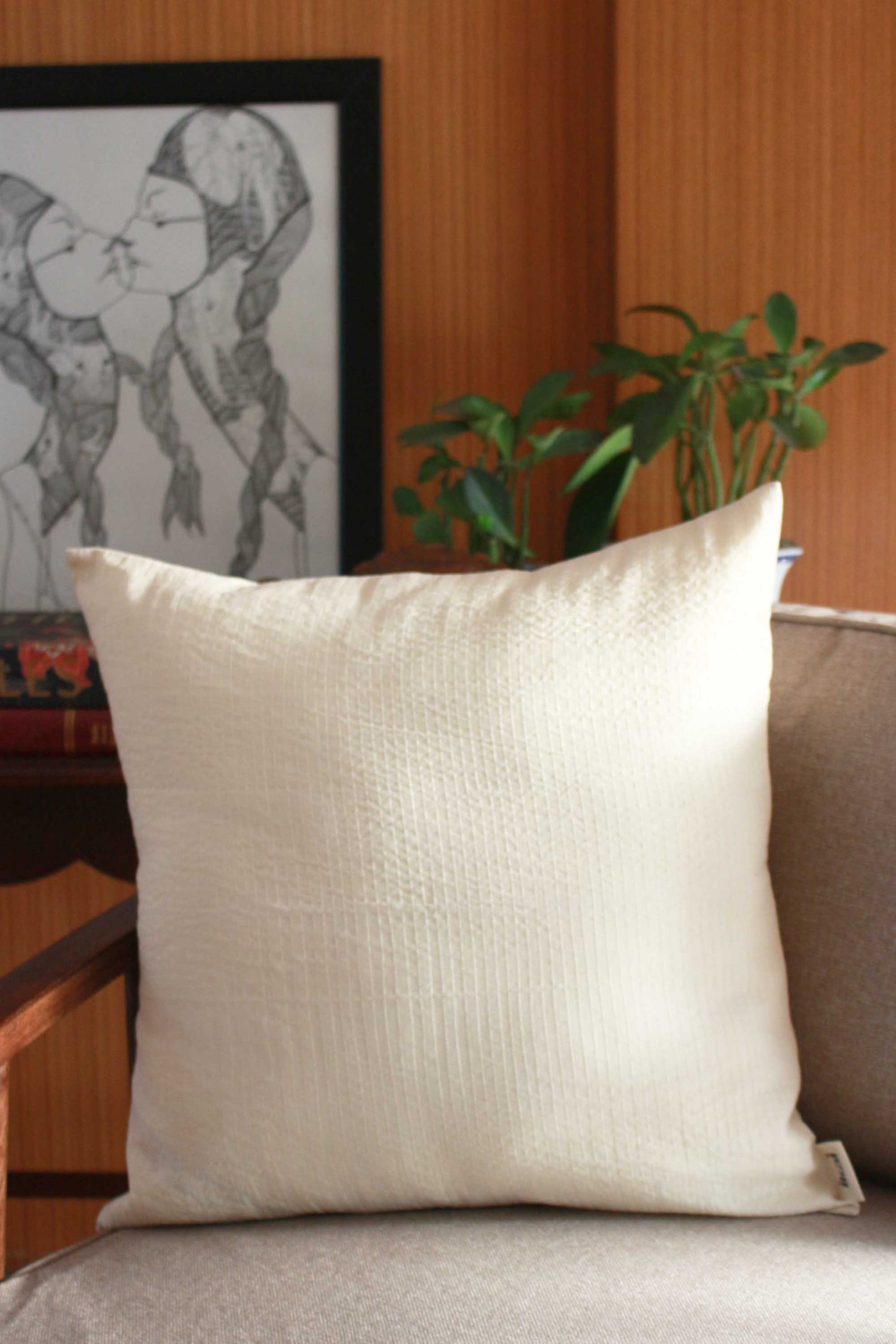 TONAL STITCHLINE CUSHION