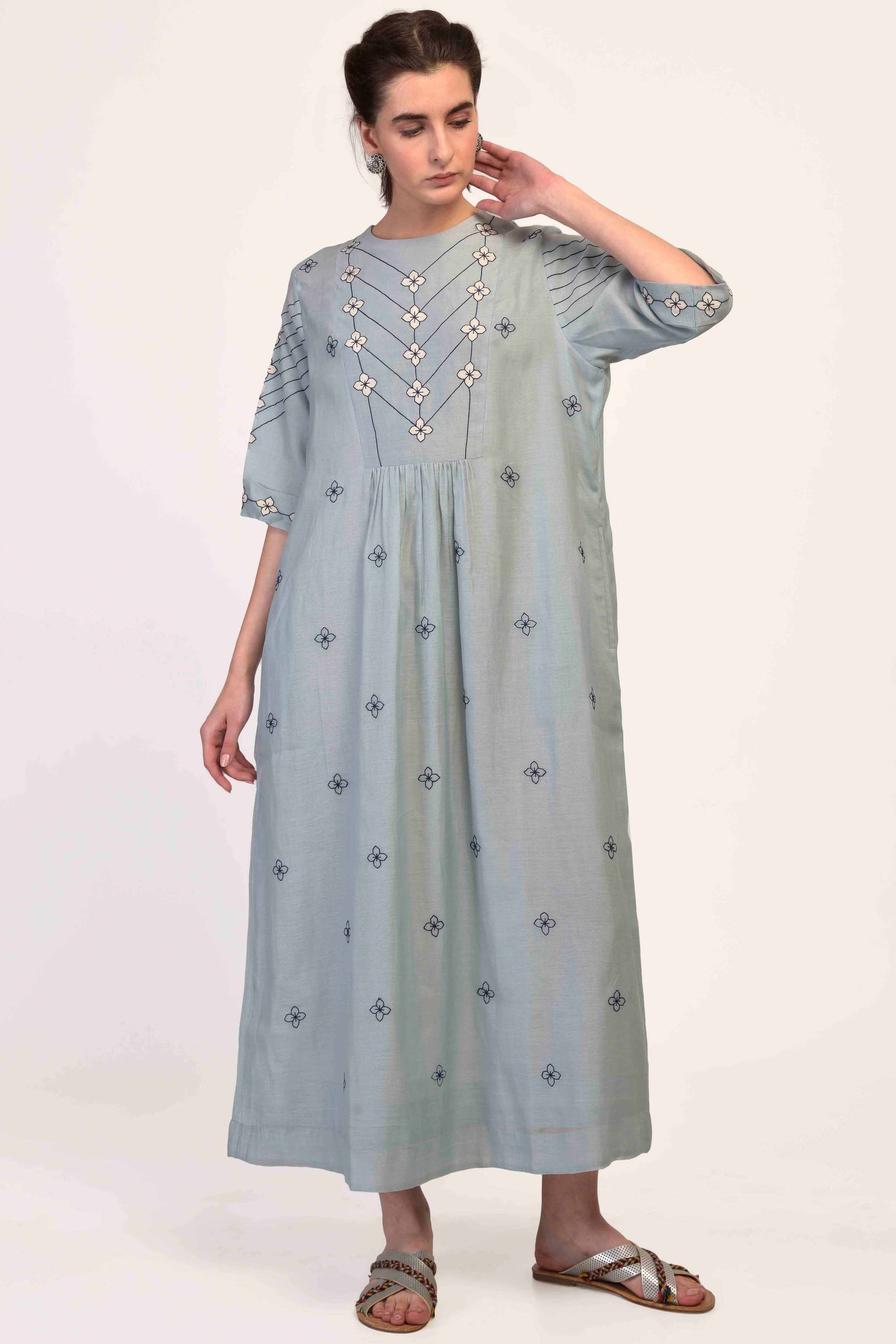 YOKE GATHER DRESS