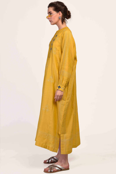 YOKE KAFTAN DRESS